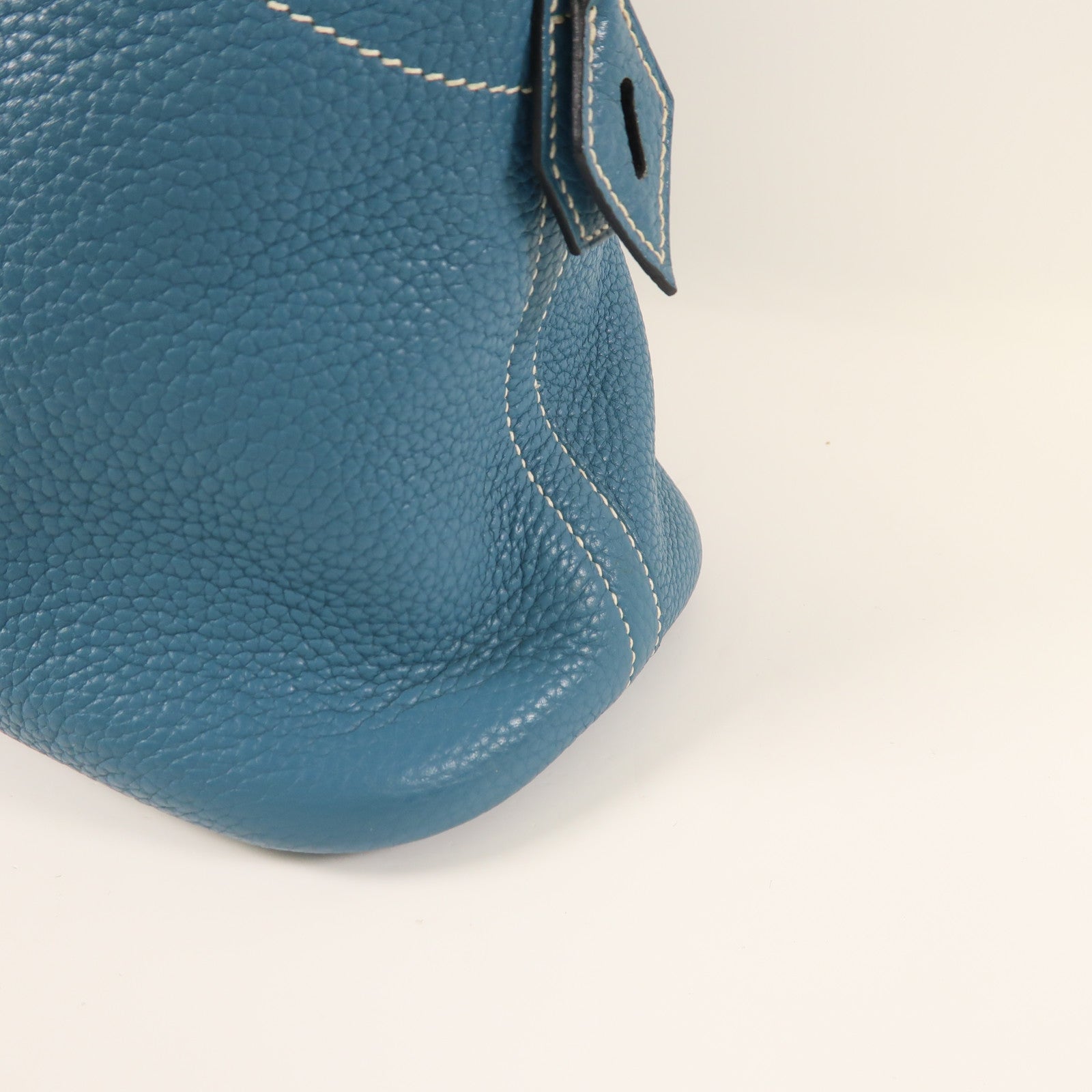 HERMES PHW Bolide 31 2 Way Shoulder Handbag Clemence Leather Bleu Jean