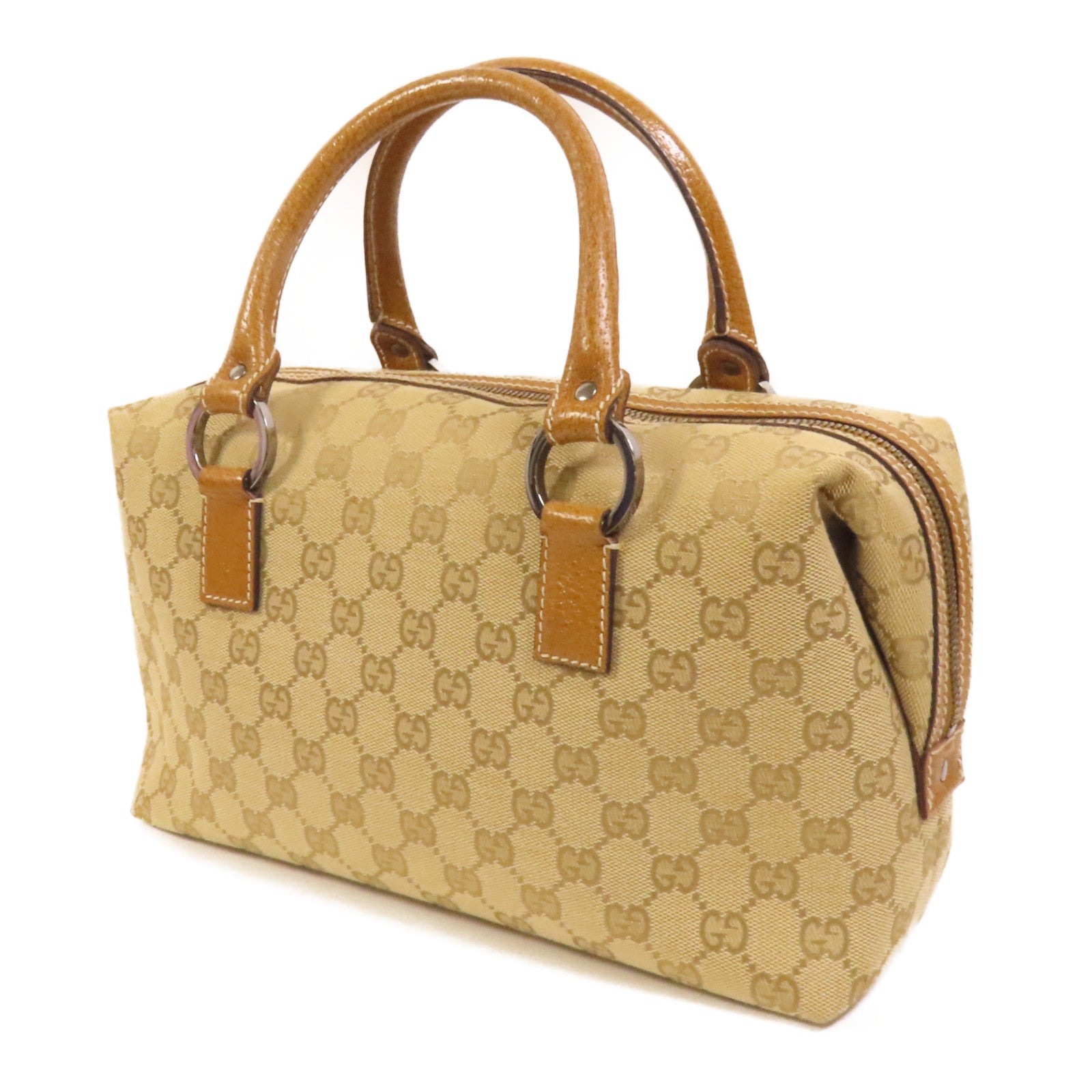 GUCCI 帆布Hand Bag銀扣手挽袋