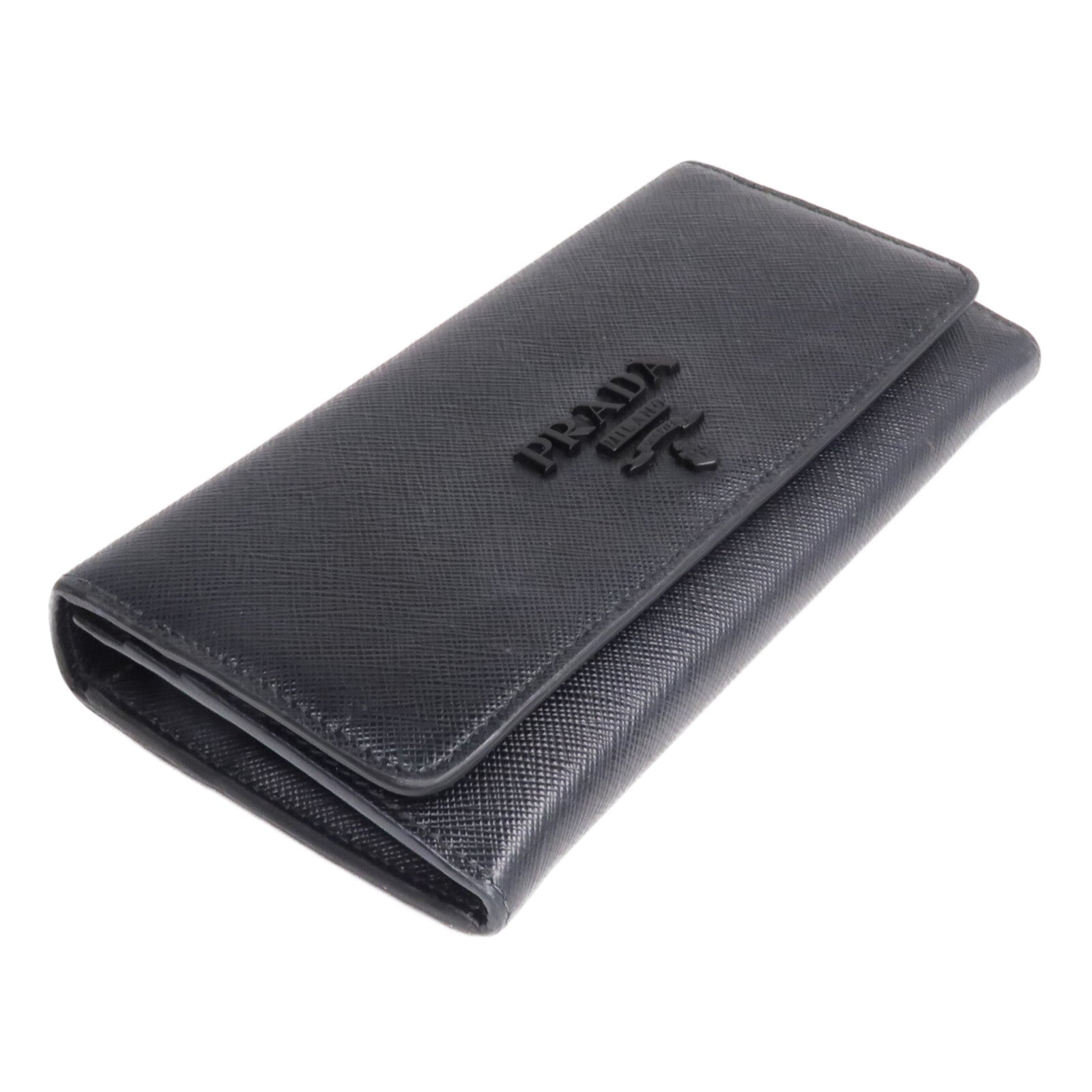PRADA Saffiano皮革Long Wallet金扣長錢包