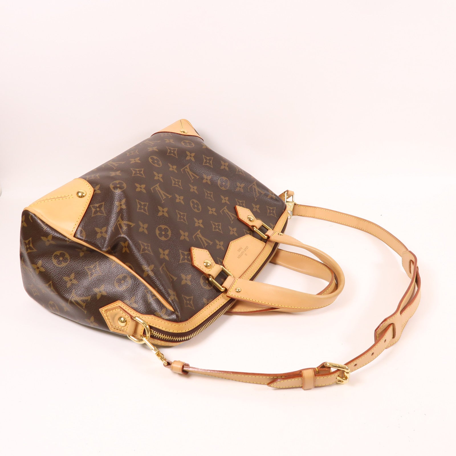 LOUIS VUITTON Monogram Retiro PM金扣手挽肩背兩用袋棕色