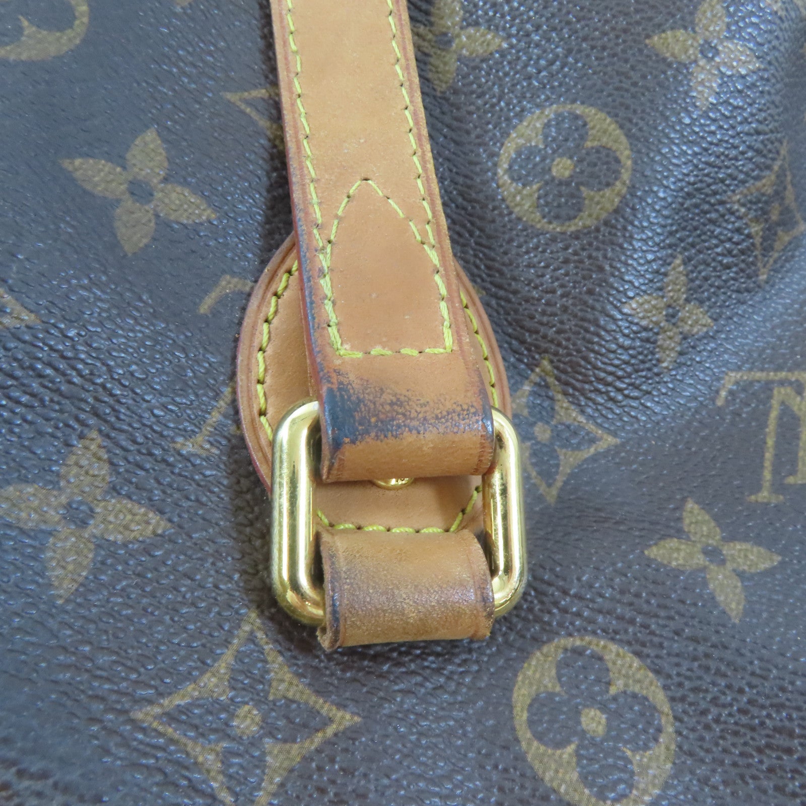 LOUIS VUITTON Monogram Palermo PM金扣手挽肩背兩用袋棕色