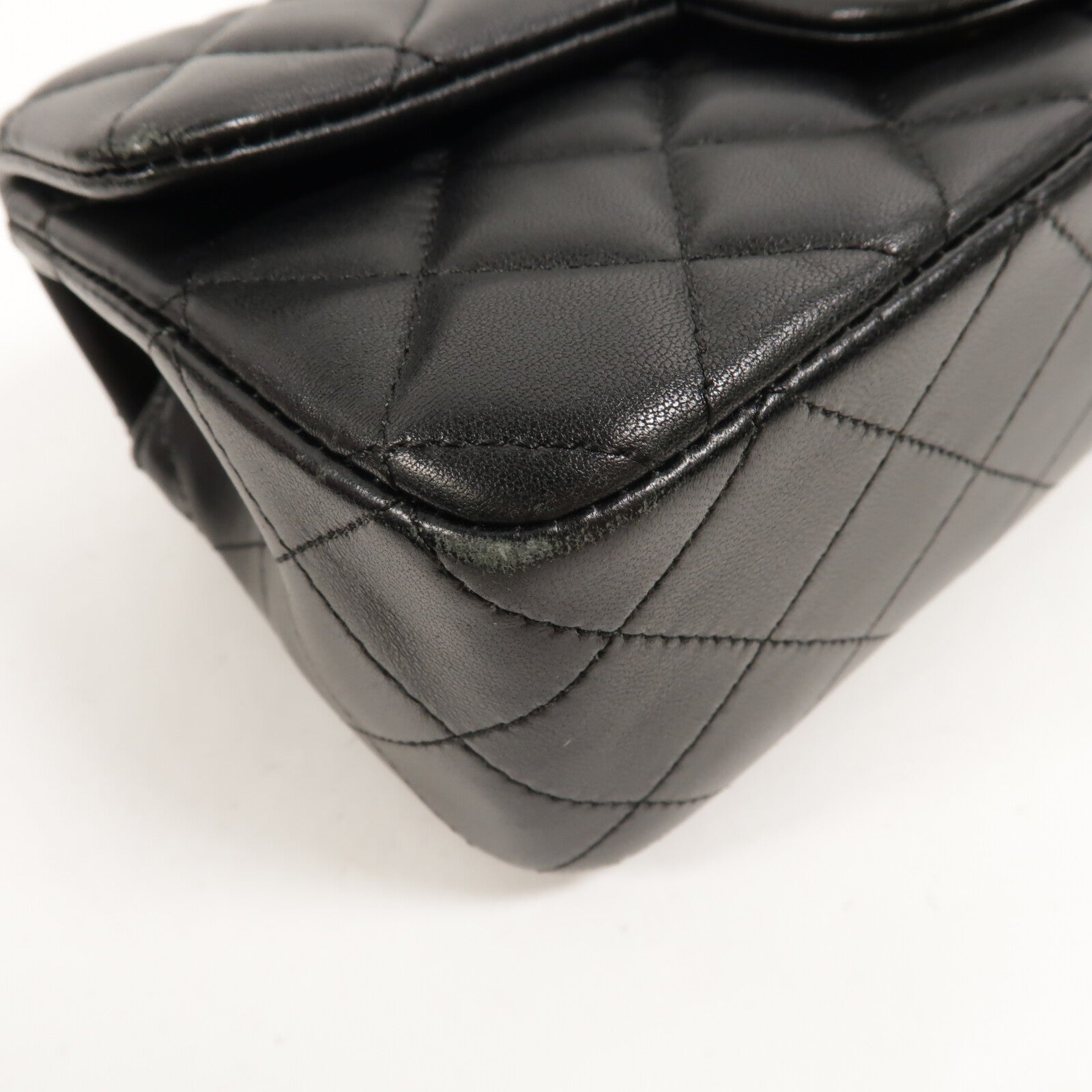 CHANEL 羊皮皮革Mini Classic 20 Gold Ball鏈帶肩背袋