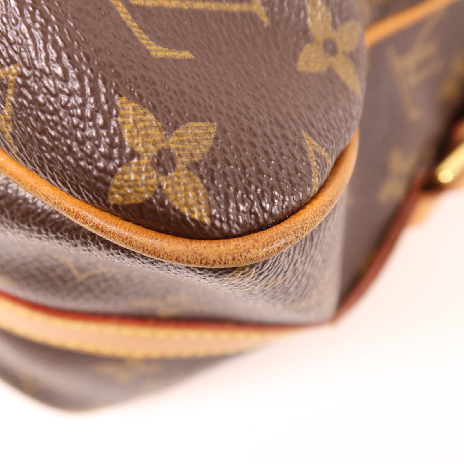 LOUIS VUITTON Monogram Stresa PM金扣肩背袋棕色