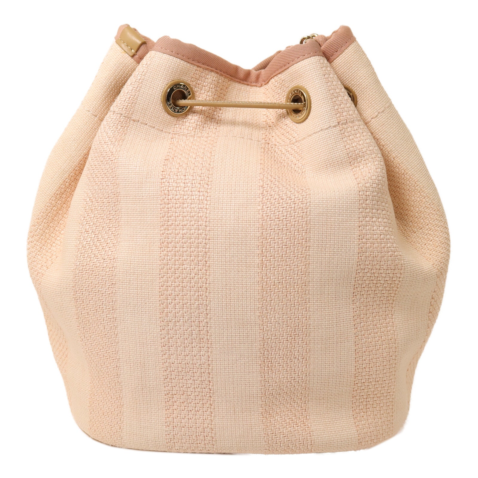 CHANEL 帆布Bucket Shoulder Bag鏈帶肩背袋