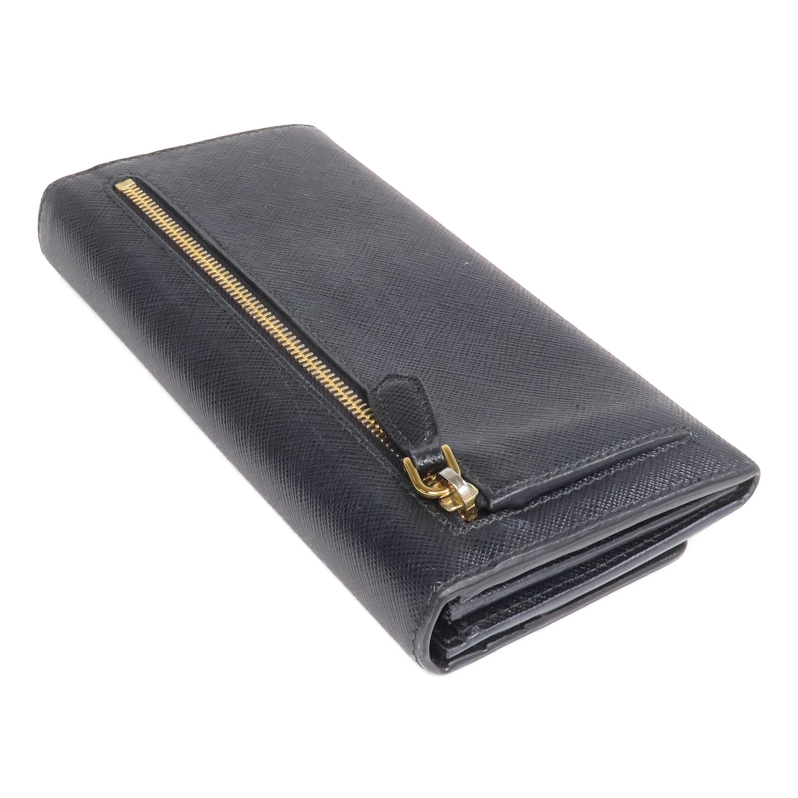 PRADA Saffiano皮革Long Wallet金扣長錢包