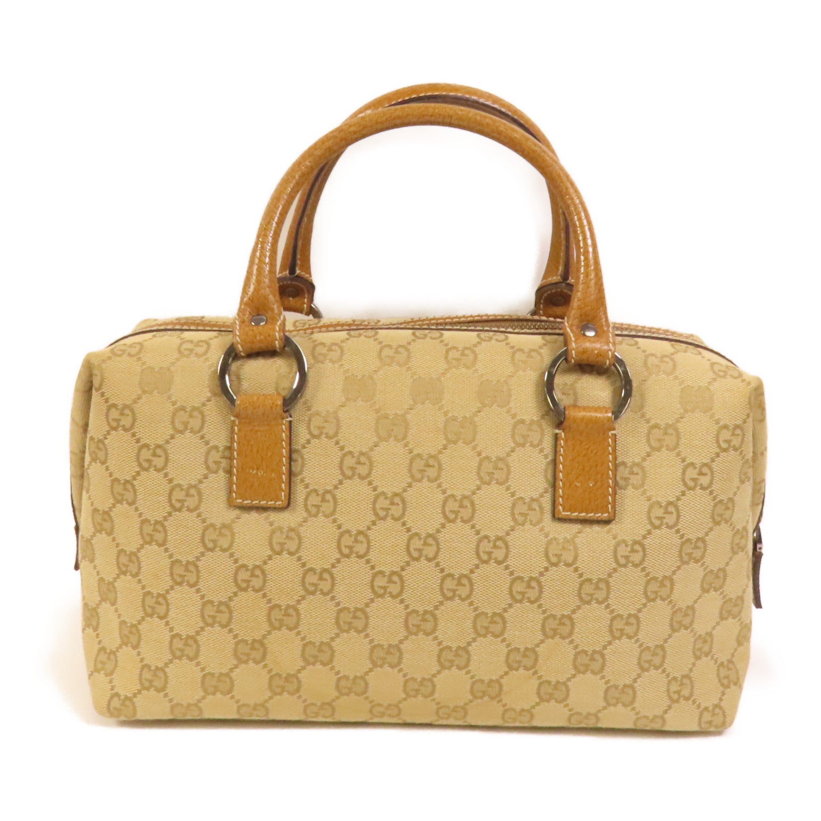 GUCCI 帆布Hand Bag銀扣手挽袋