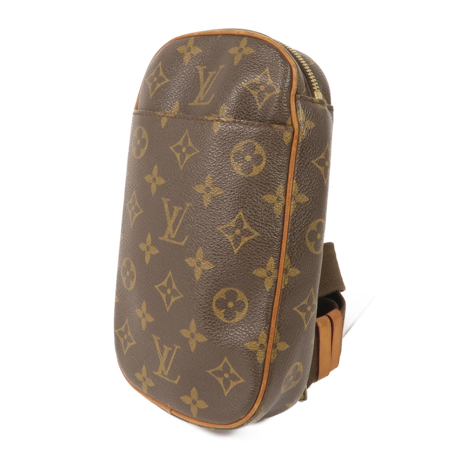 LOUIS VUITTON Monogram Pochette Gange金扣腰包