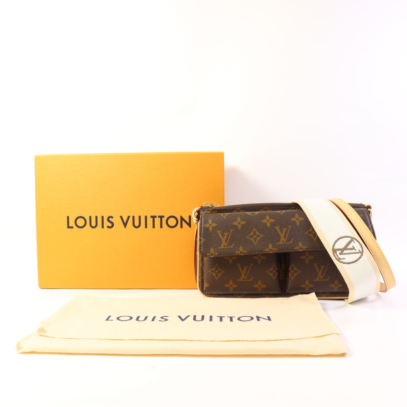 LOUIS VUITTON Monogram Vivacite金扣手挽肩背兩用袋