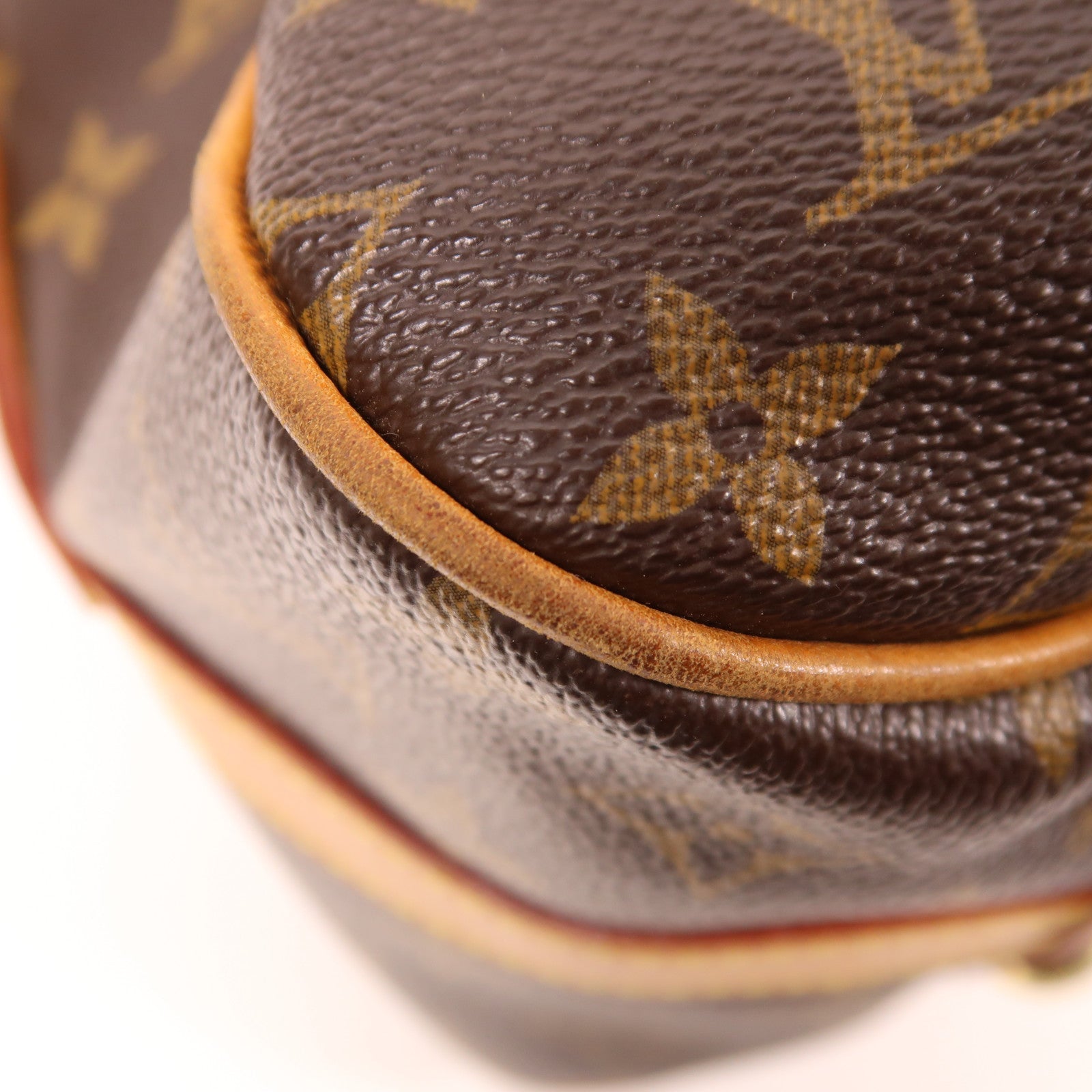 LOUIS VUITTON Monogram Stresa PM金扣肩背袋棕色