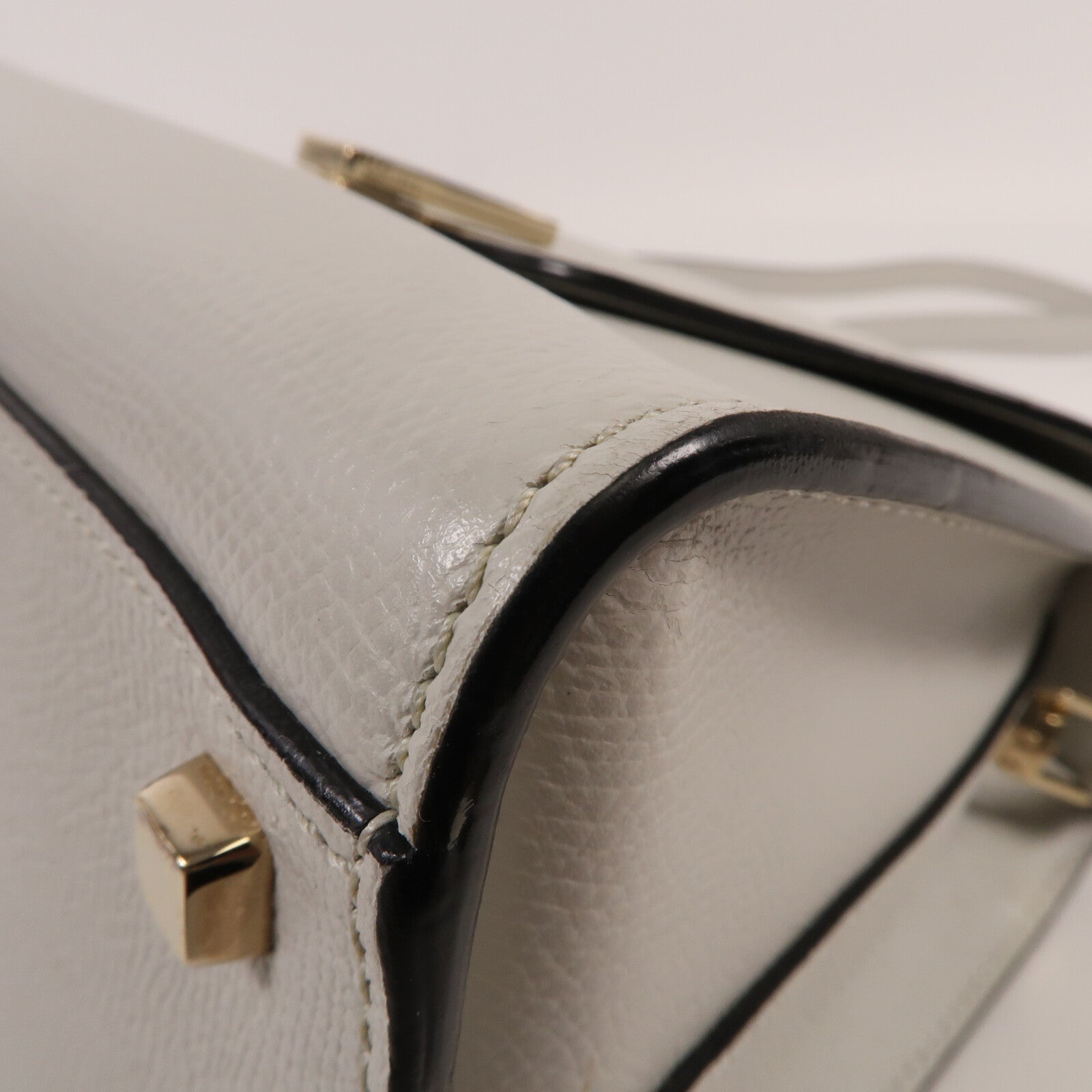 SELECTION 牛皮皮革Vakexlra Inside Top Handle金扣手挽肩背兩用袋