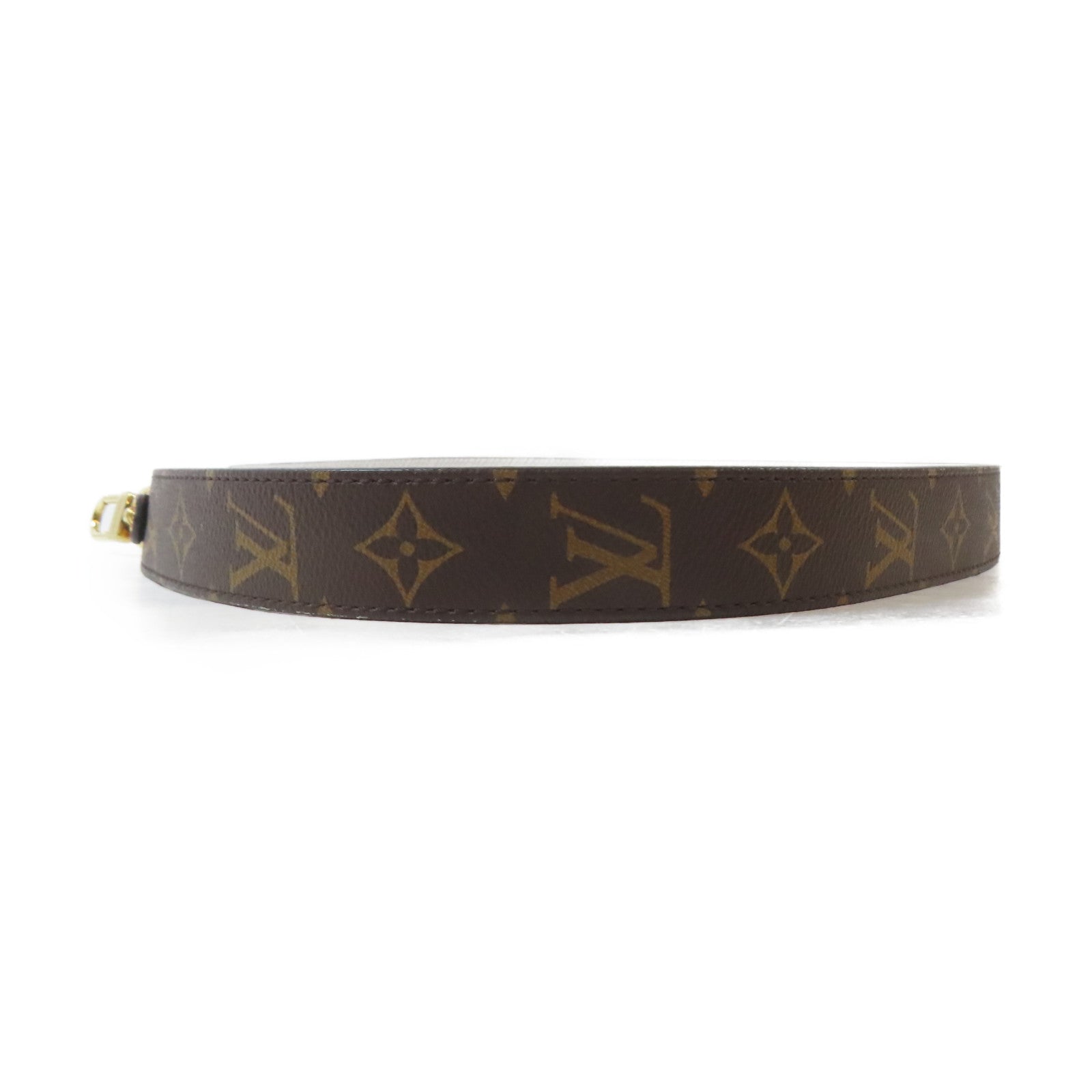 LOUIS VUITTON Monogram Shoulder Strap金扣肩帶啡色/白色