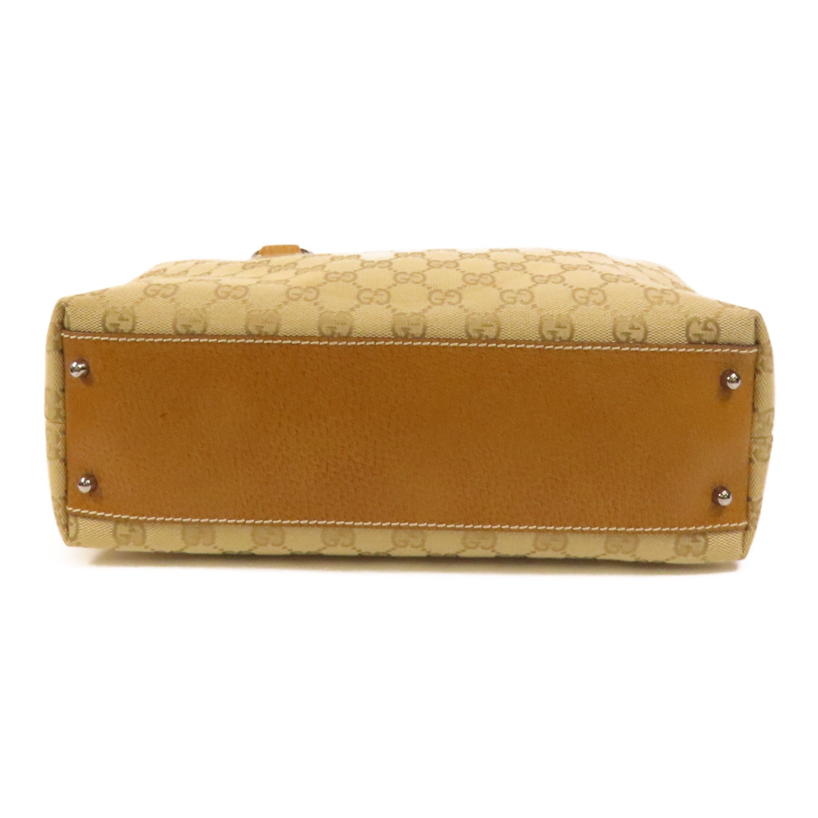 GUCCI 帆布Hand Bag銀扣手挽袋