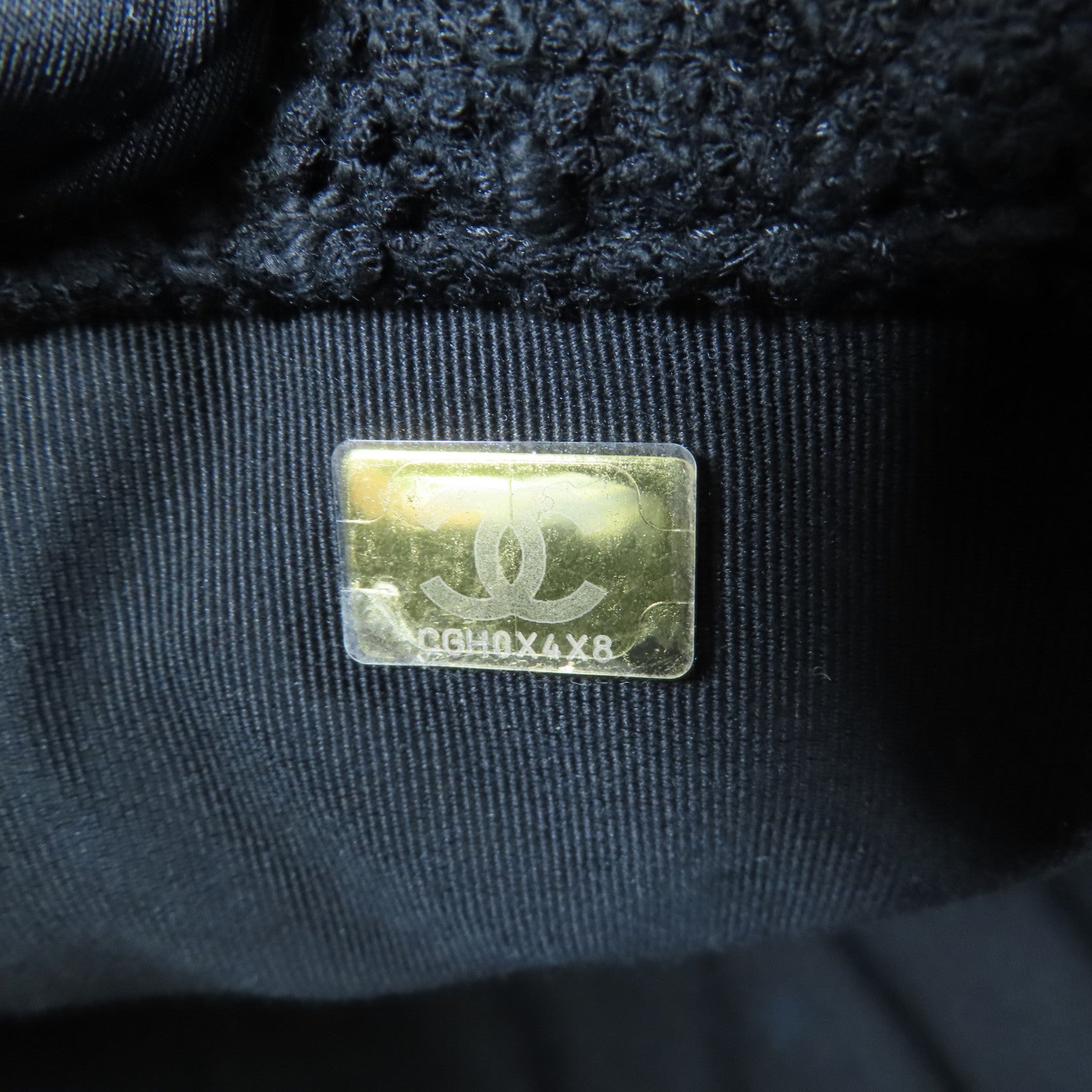 CHANEL 羊皮皮革/粗花呢2 Way Shoulder金扣手挽肩背兩用袋