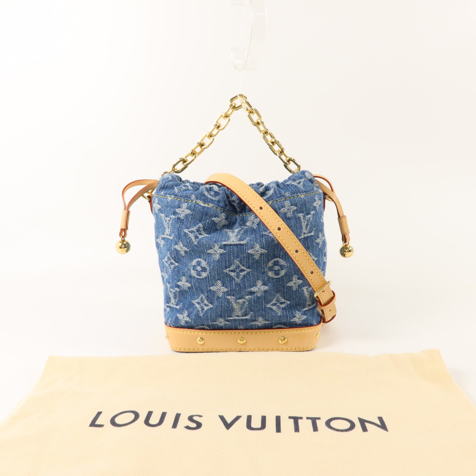 LOUIS VUITTON Monogram Denim Nano Noe手挽肩背兩用袋
