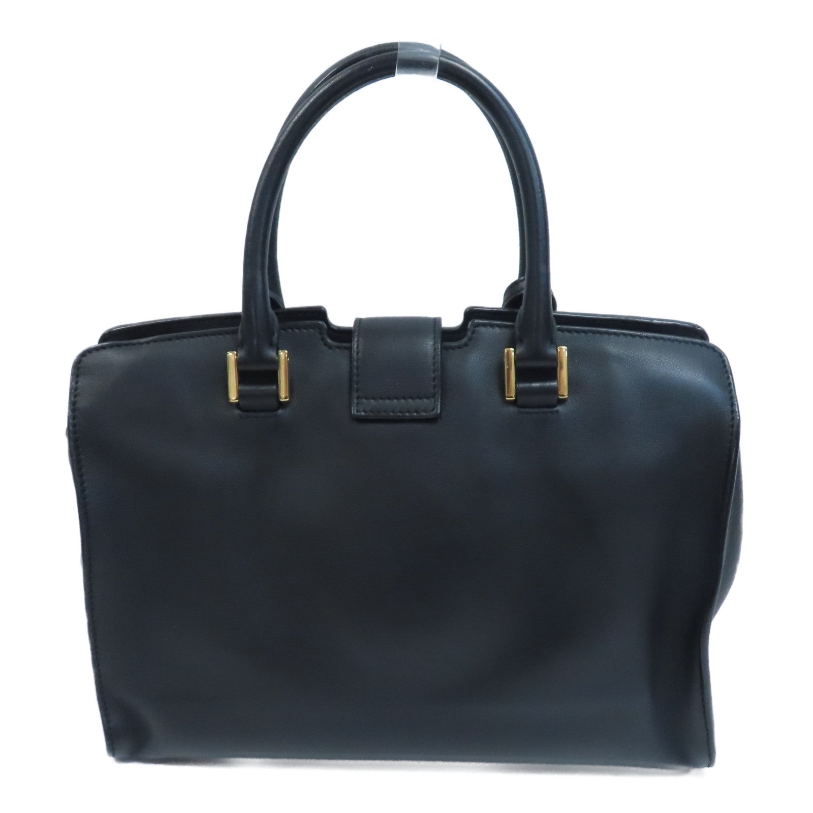 SAINT LAURENT 牛皮皮革2 Way Shoulder金扣手挽肩背兩用袋黑色