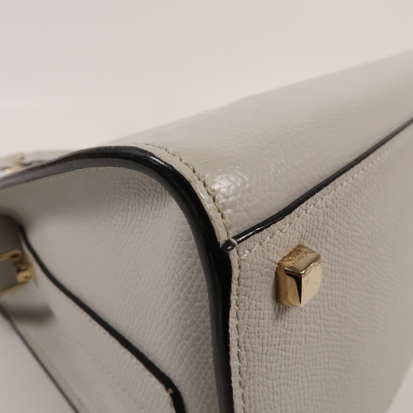 SELECTION 牛皮皮革Vakexlra Inside Top Handle金扣手挽肩背兩用袋