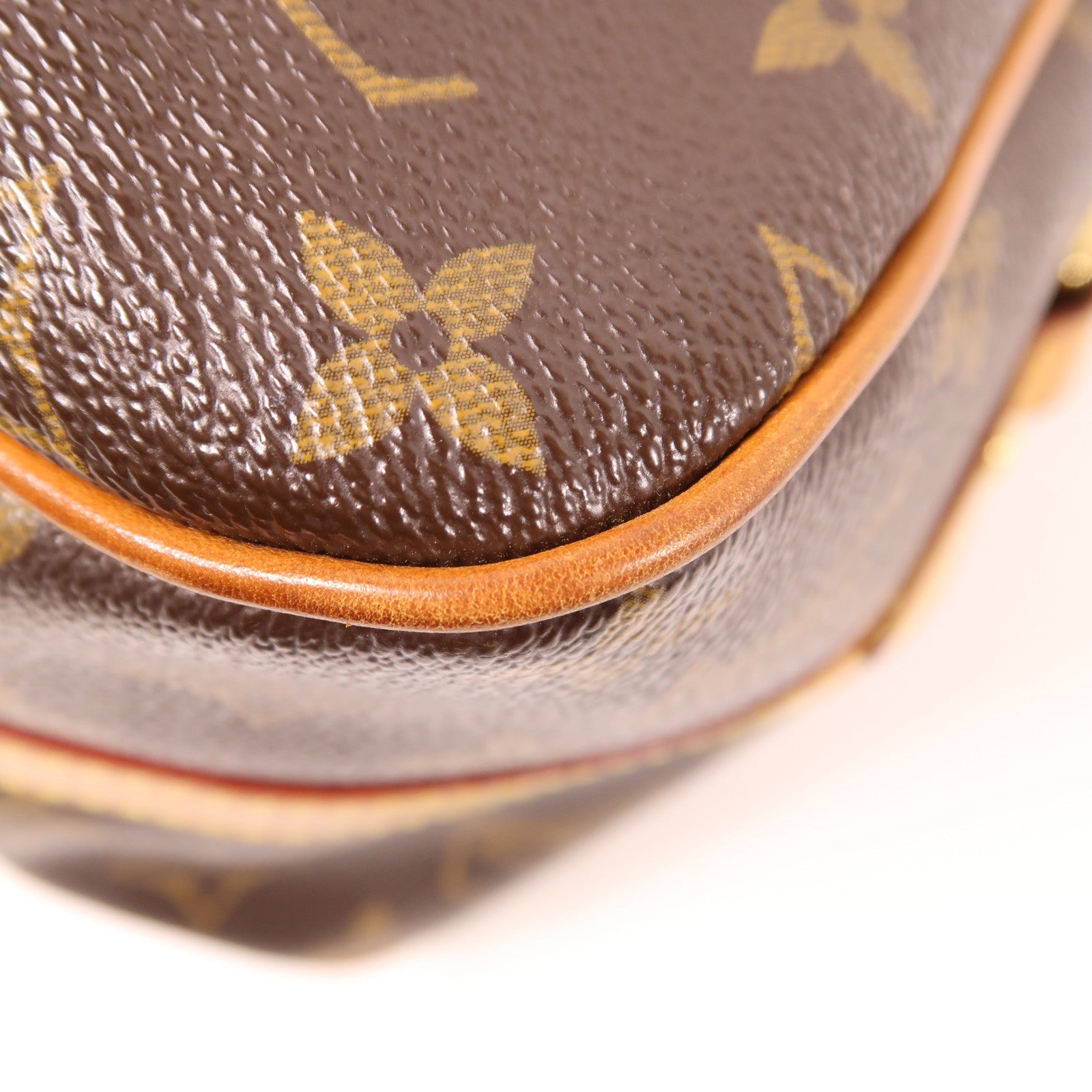 LOUIS VUITTON Monogram Stresa PM金扣肩背袋棕色