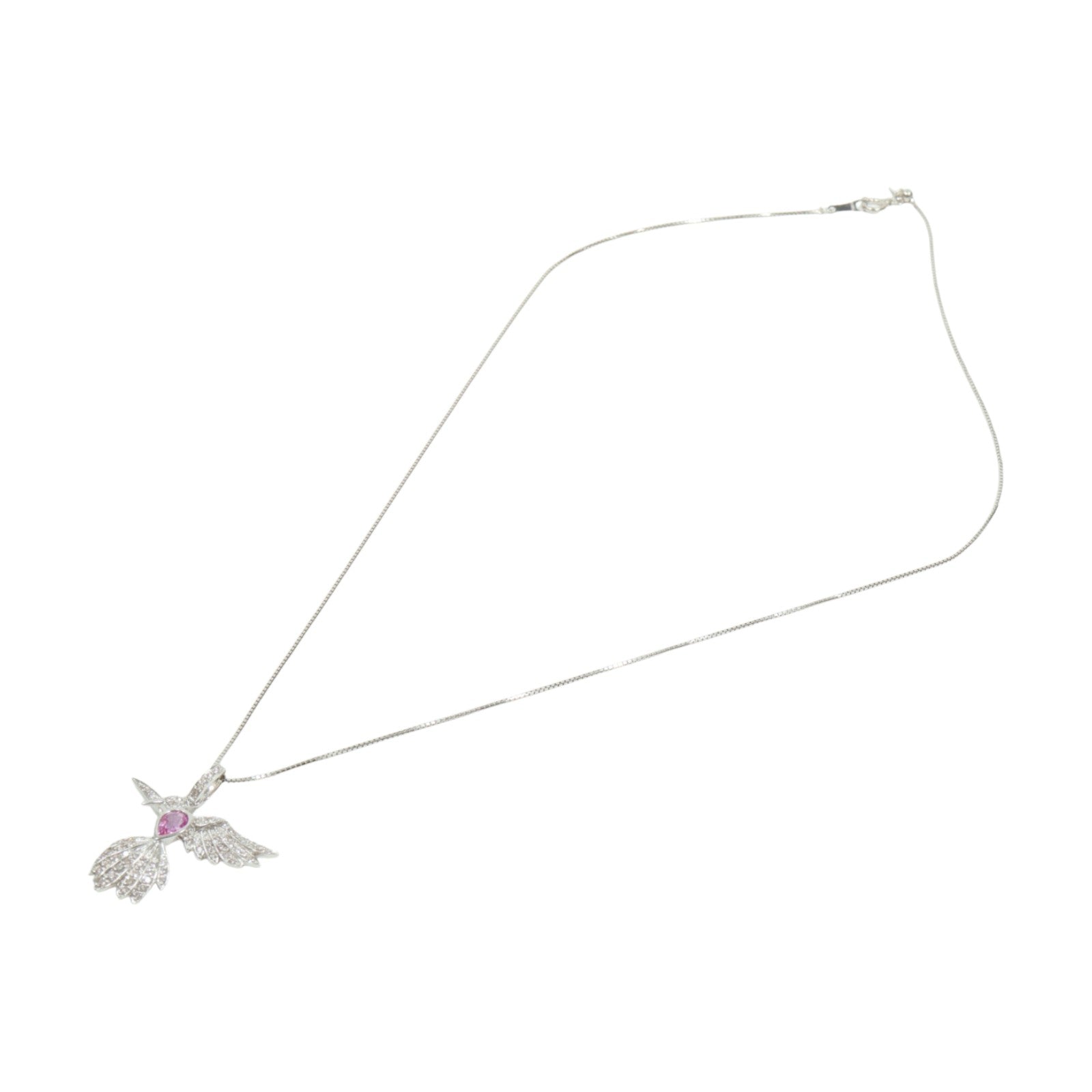 JEWELRY 18K白金Sapphire Diamond Necklace粉紅藍寶石/鑽石項鍊
