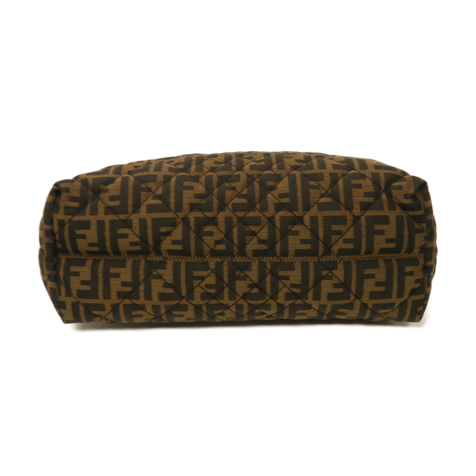 FENDI 帆布Tote Bag金扣手挽袋棕色
