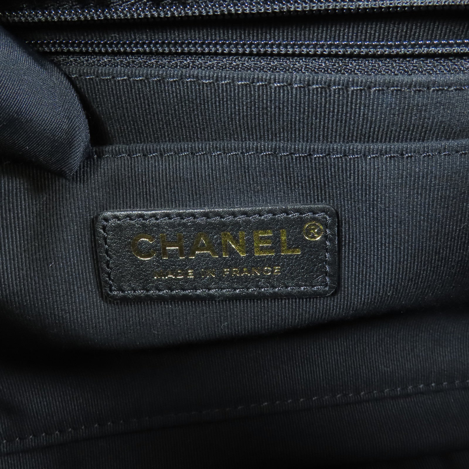 CHANEL 羊皮皮革/粗花呢2 Way Shoulder金扣手挽肩背兩用袋