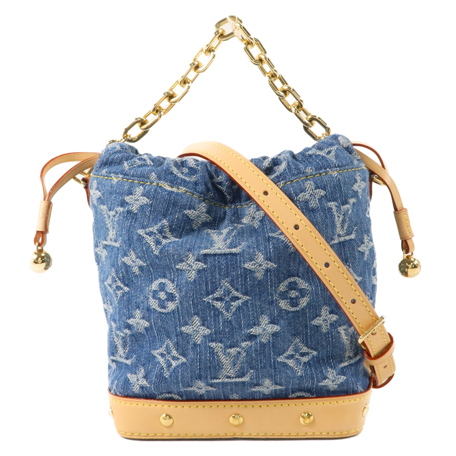 LOUIS VUITTON Monogram Denim Nano Noe手挽肩背兩用袋