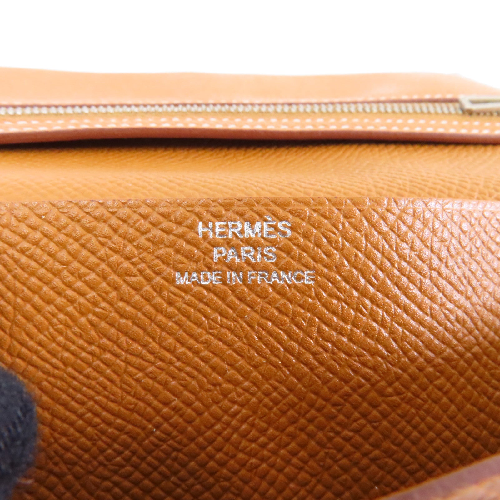 HERMES 【激減優惠】Epsom皮革Bearn Wallet銀扣長錢包Gold/經典駝色