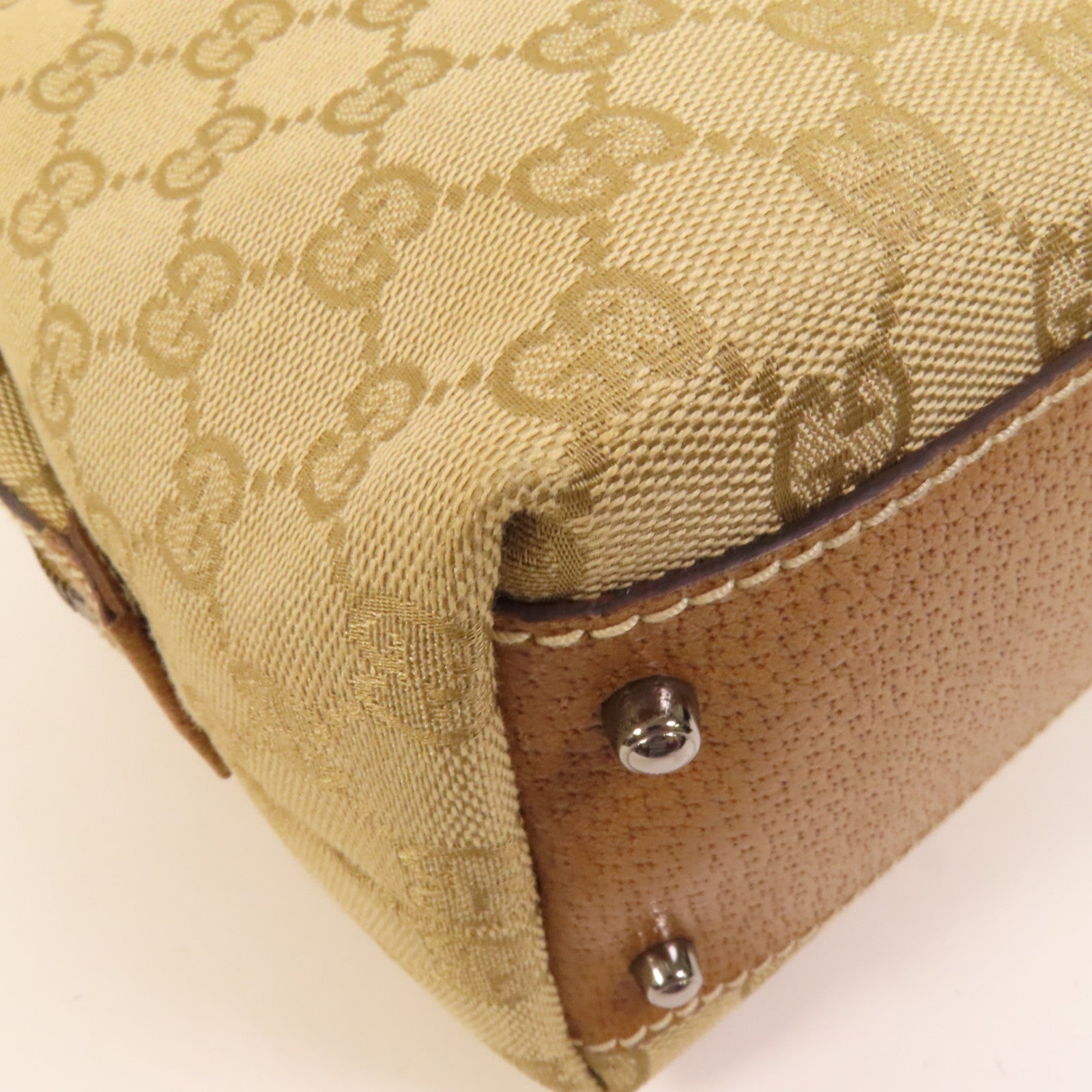 GUCCI 帆布Hand Bag銀扣手挽袋
