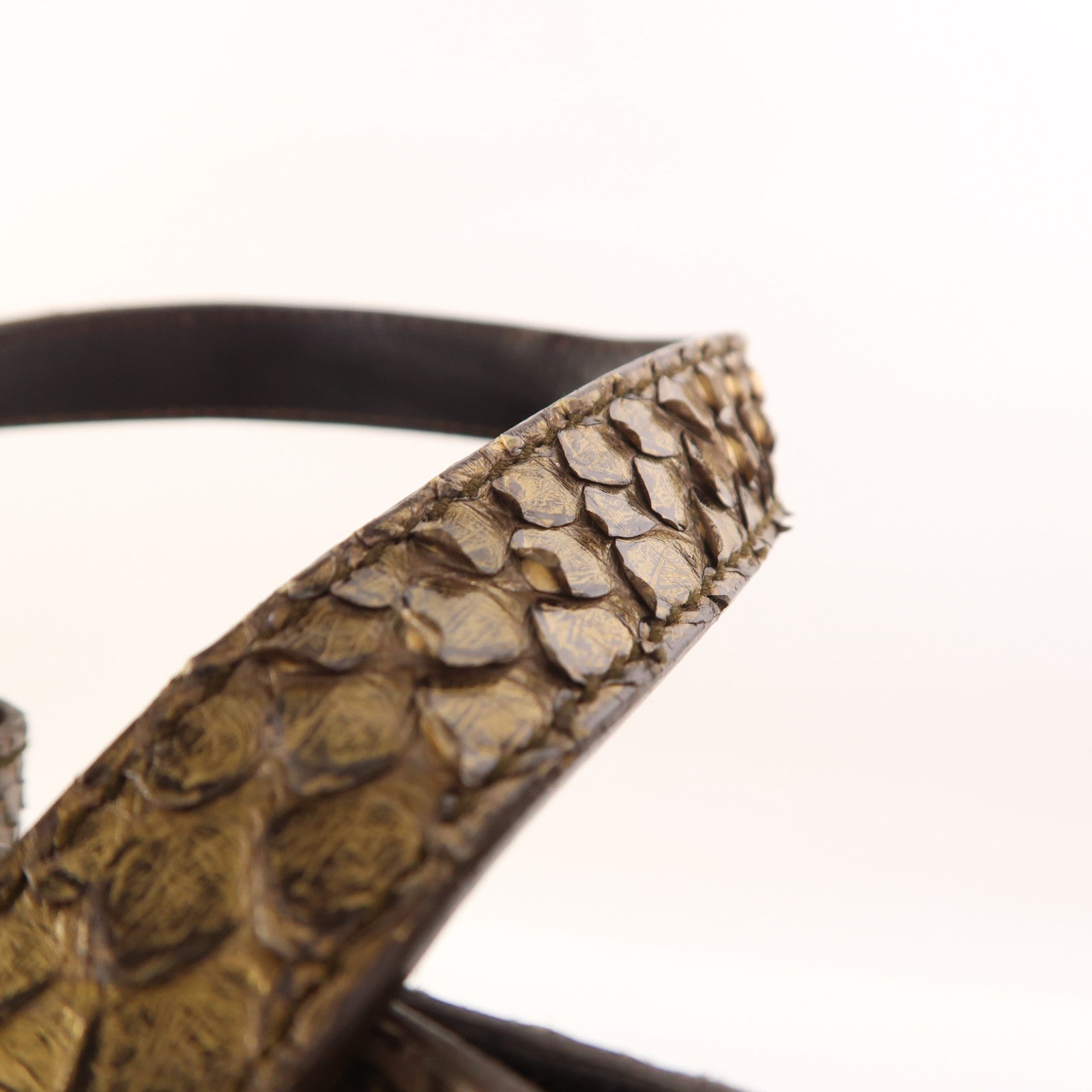 SAINT LAURENT 蛇皮皮革Shoulder Bag金扣肩背袋