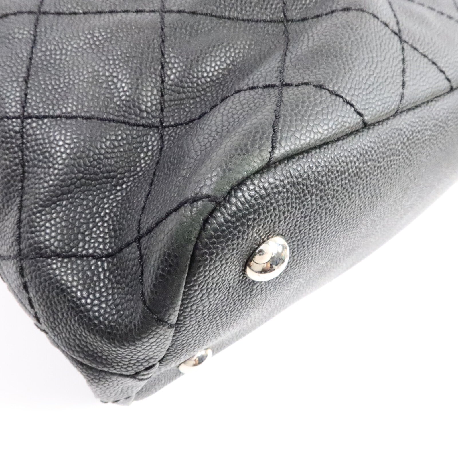 CHANEL 牛皮皮革Grand Shopping Tote鏈帶肩背袋