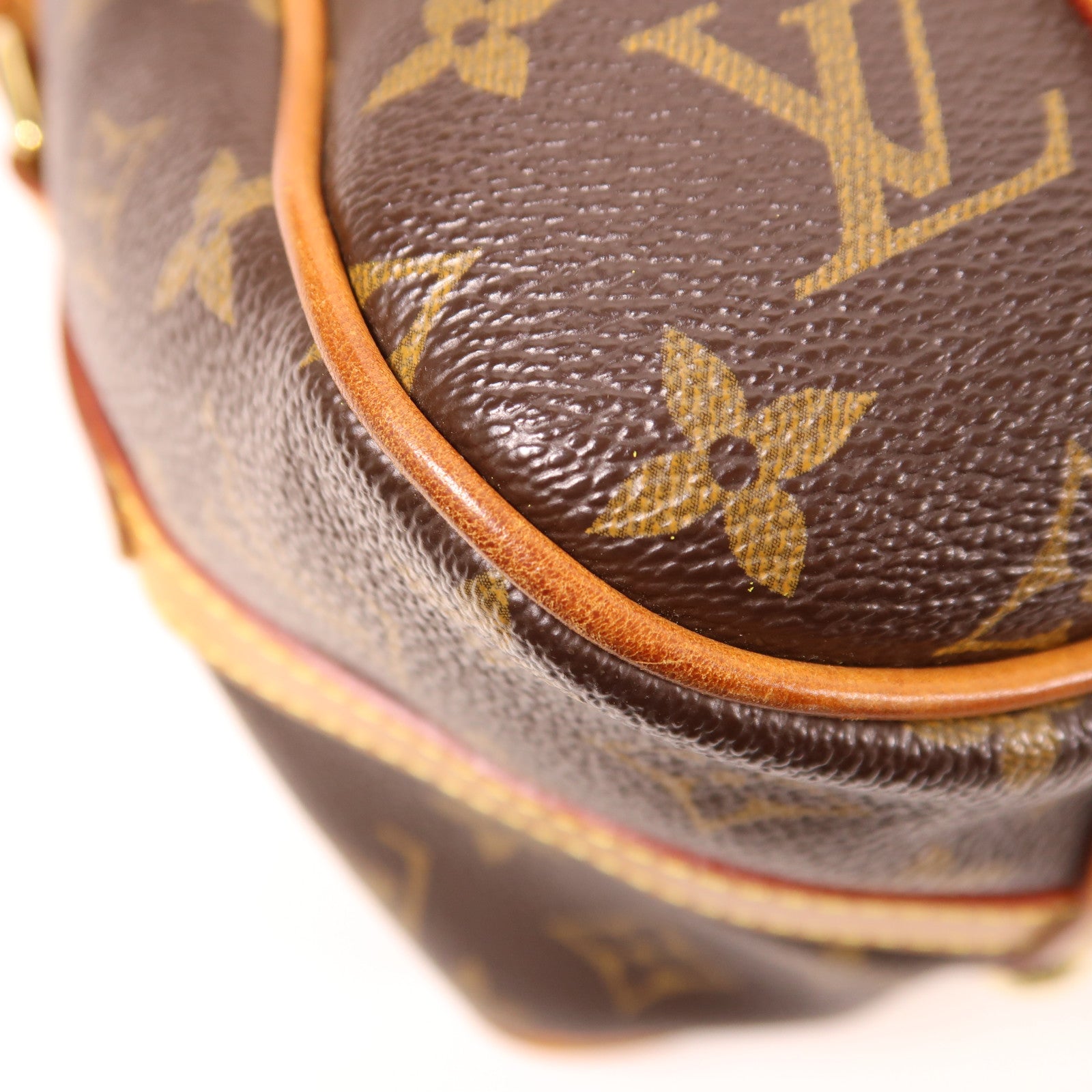 LOUIS VUITTON Monogram Stresa PM金扣肩背袋棕色