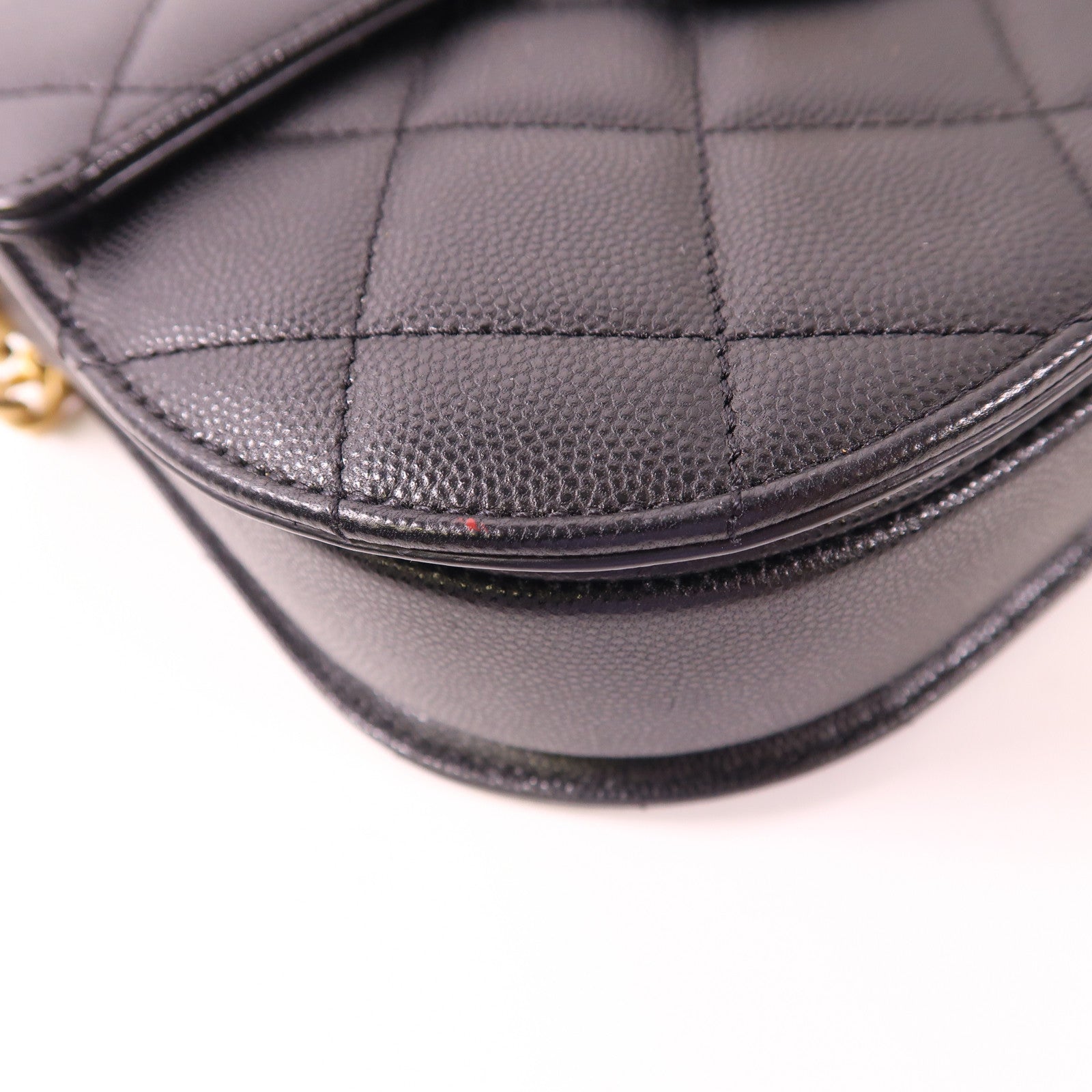 CHANEL 牛皮皮革Shoulder Bag金扣肩背袋