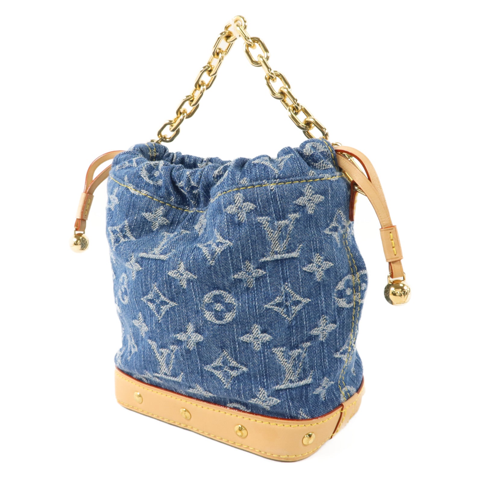 LOUIS VUITTON Monogram Denim Nano Noe手挽肩背兩用袋