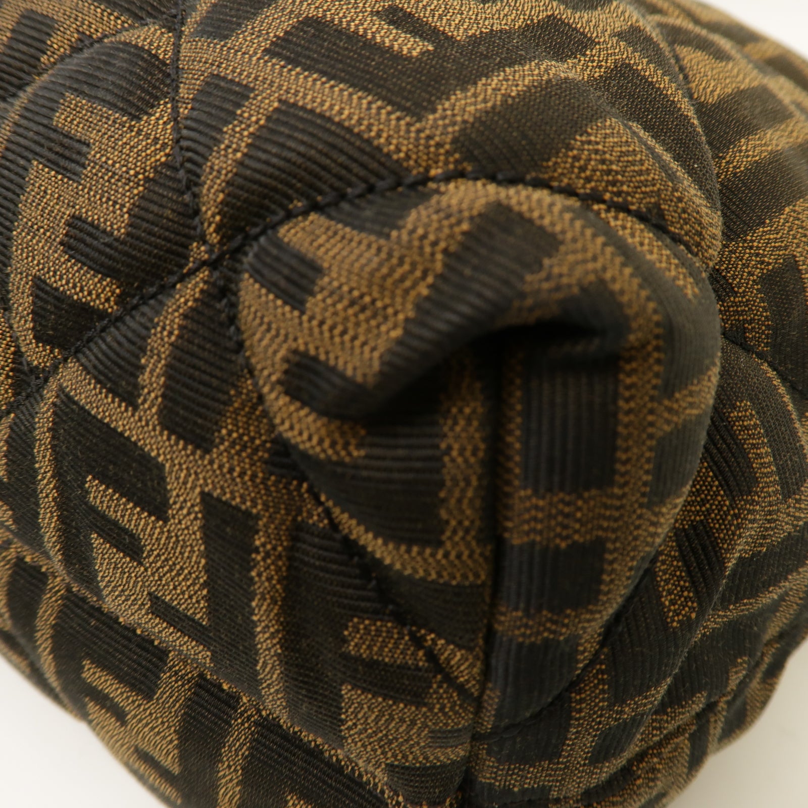 FENDI 帆布Tote Bag金扣手挽袋棕色