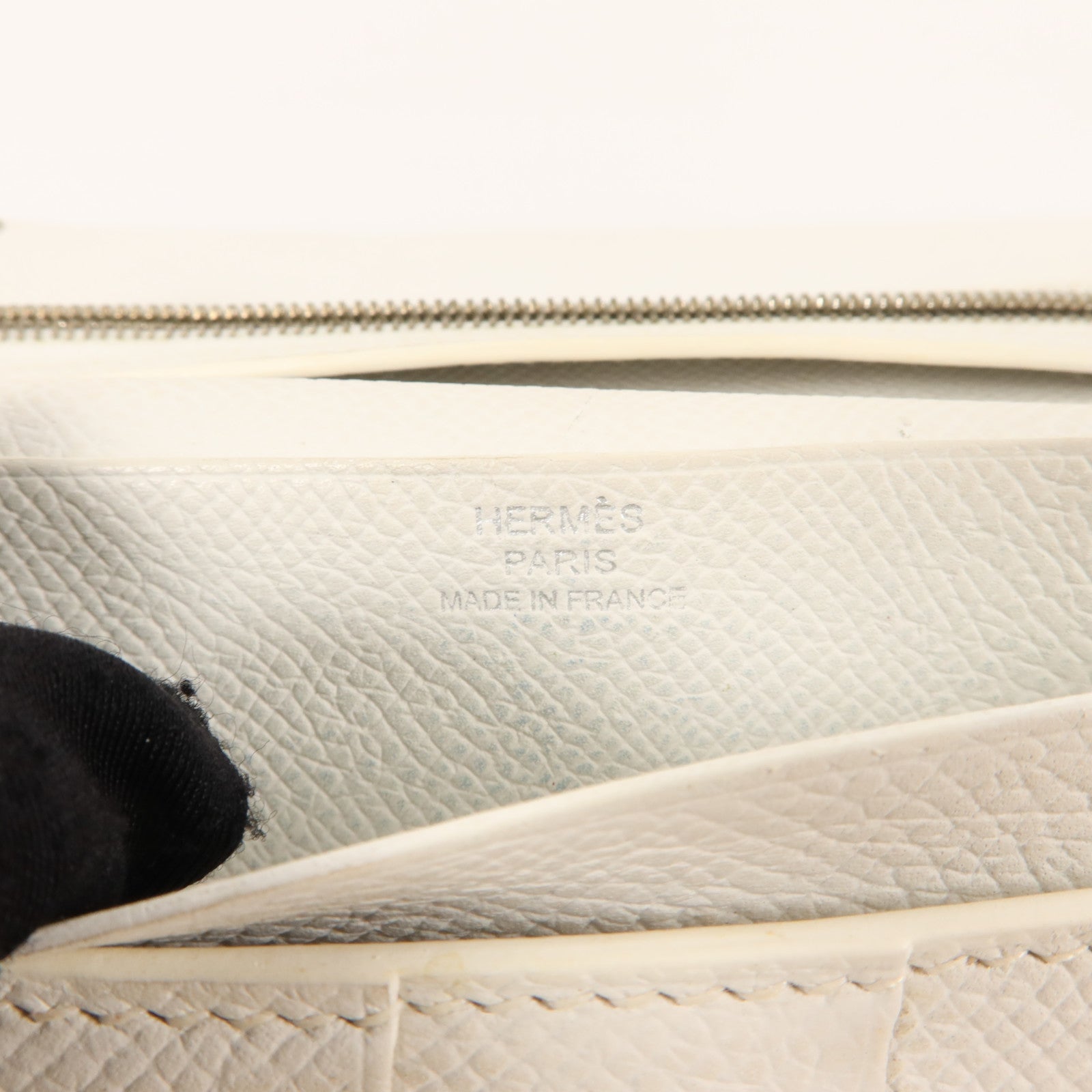 HERMES Epsom皮革Bearn Souffle Wallet長錢包Rose Tyrien/Craie