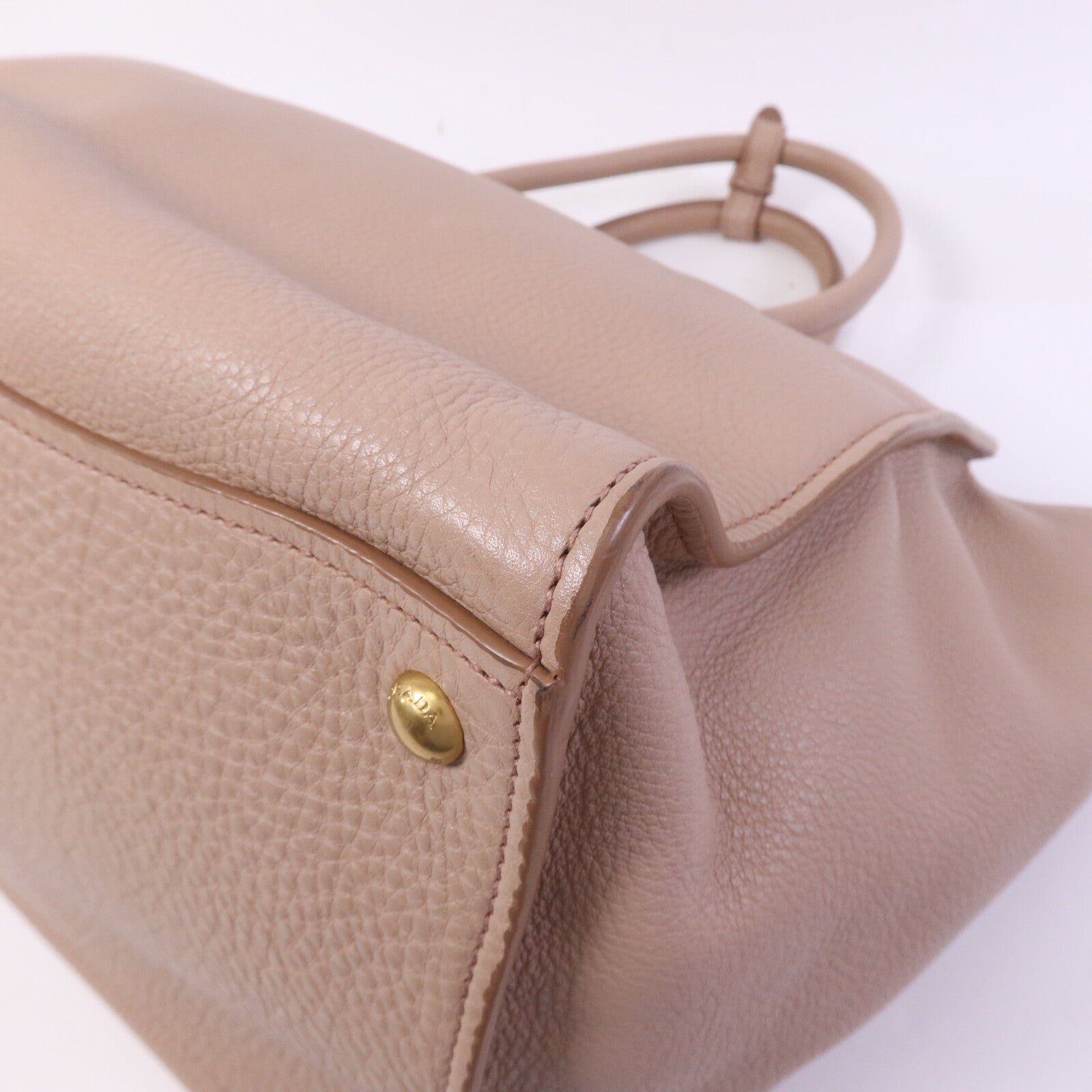 PRADA 牛皮皮革2 Way Shoulder金扣手挽肩背兩用袋