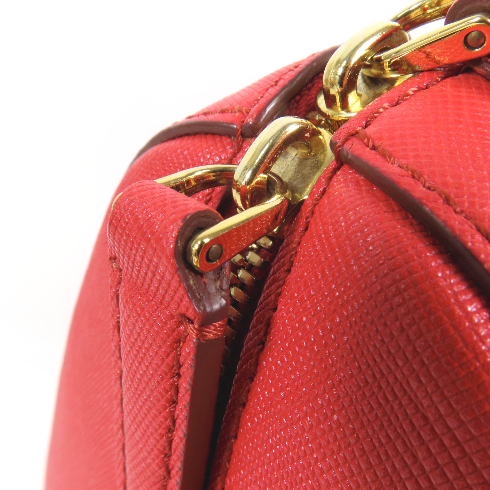 MCM 牛皮皮革Boston Bag金扣手挽袋