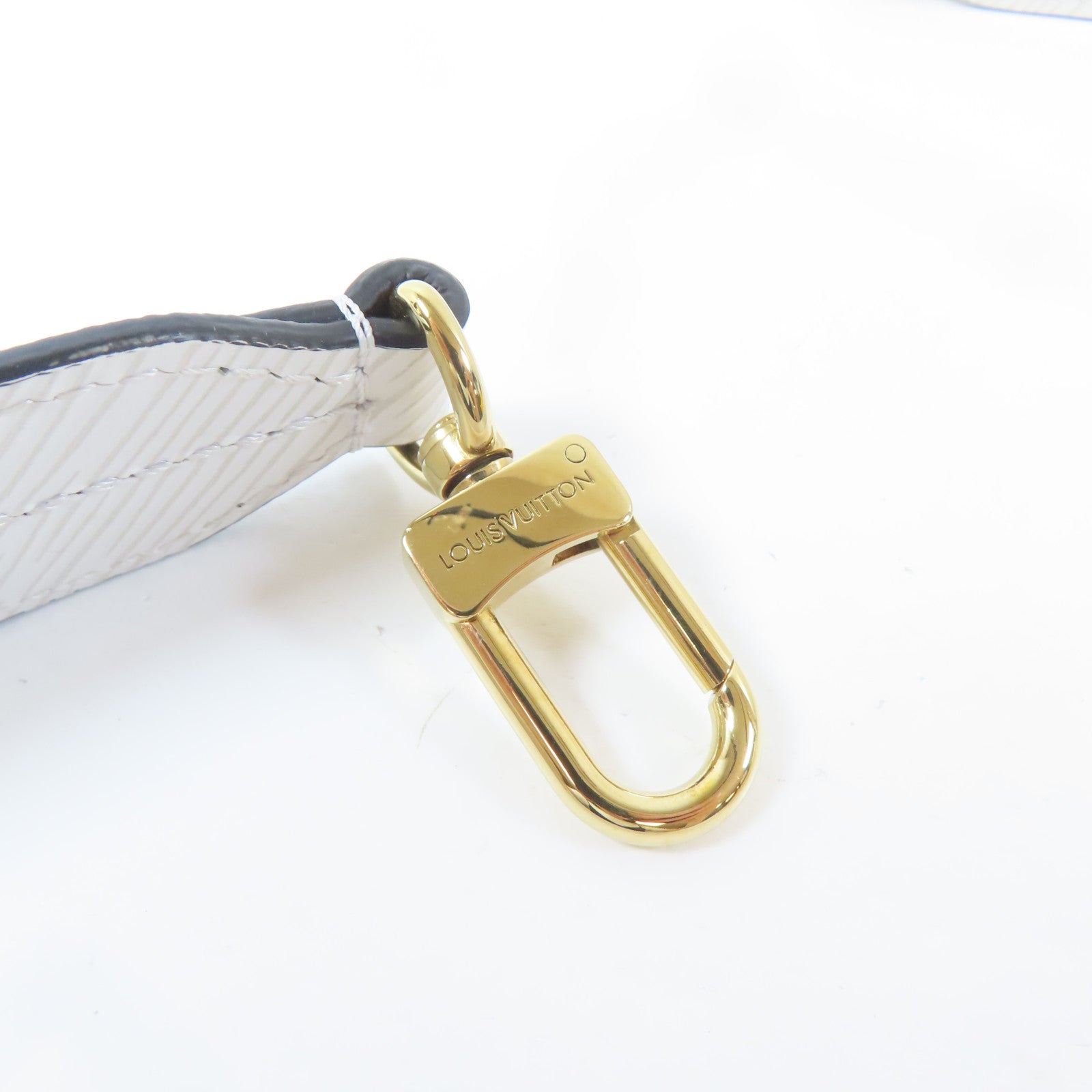 LOUIS VUITTON Monogram Shoulder Strap金扣肩帶啡色/白色