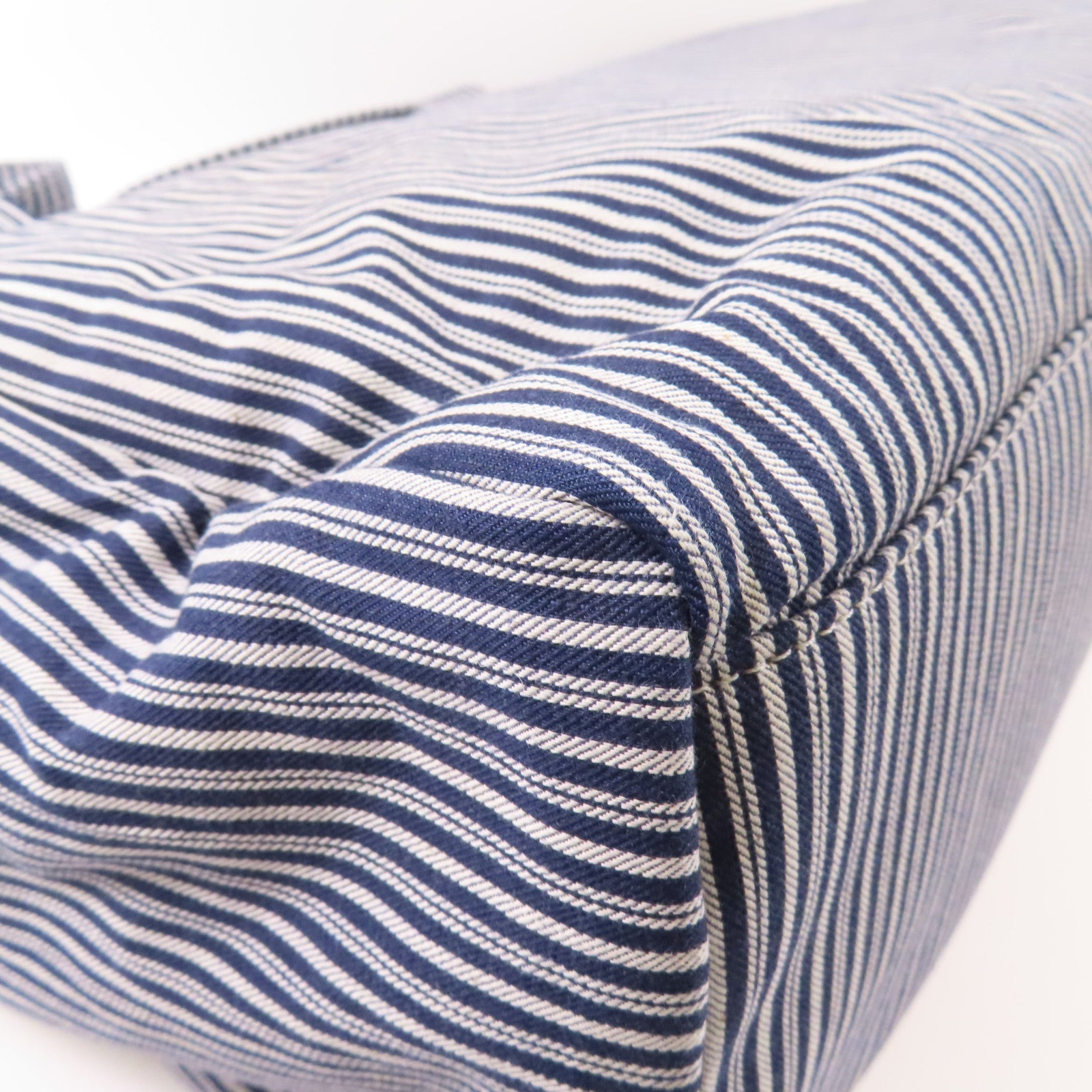 CHANEL 帆布CC Striped Tote Bag銀扣手挽袋