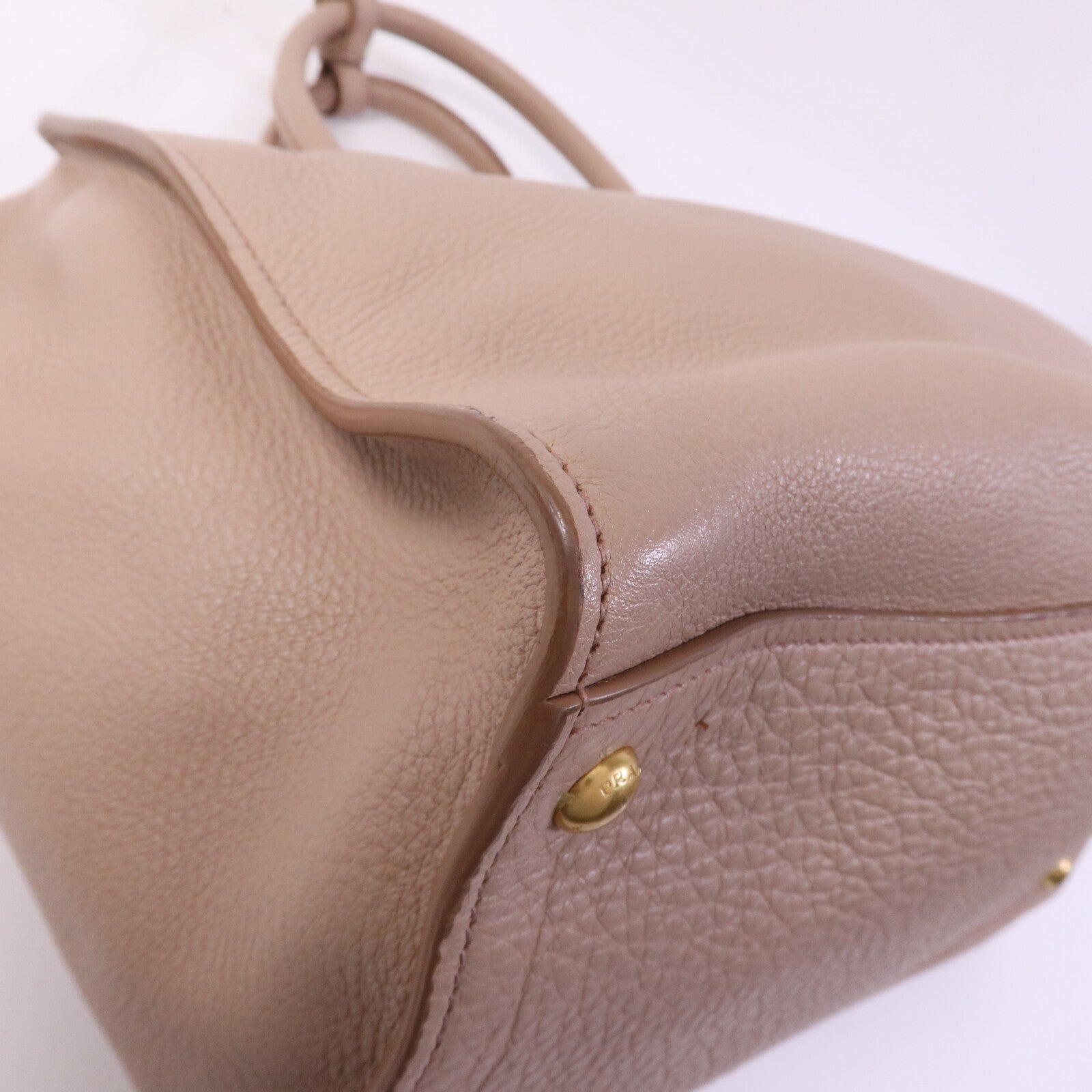 PRADA 牛皮皮革2 Way Shoulder金扣手挽肩背兩用袋