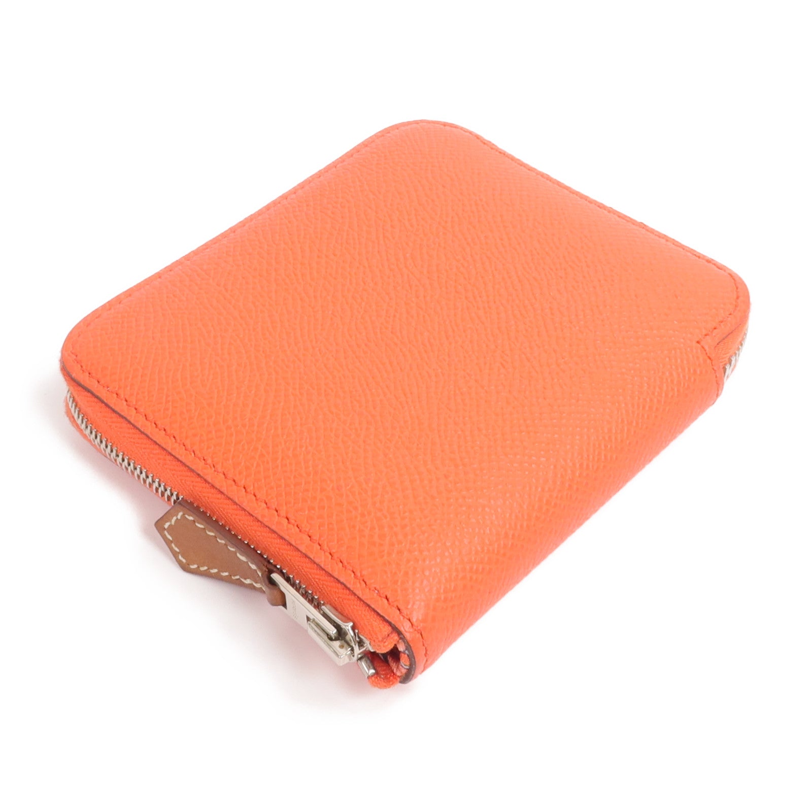 HERMES Epsom皮革Silk'In Compact Wallet錢包Capucine