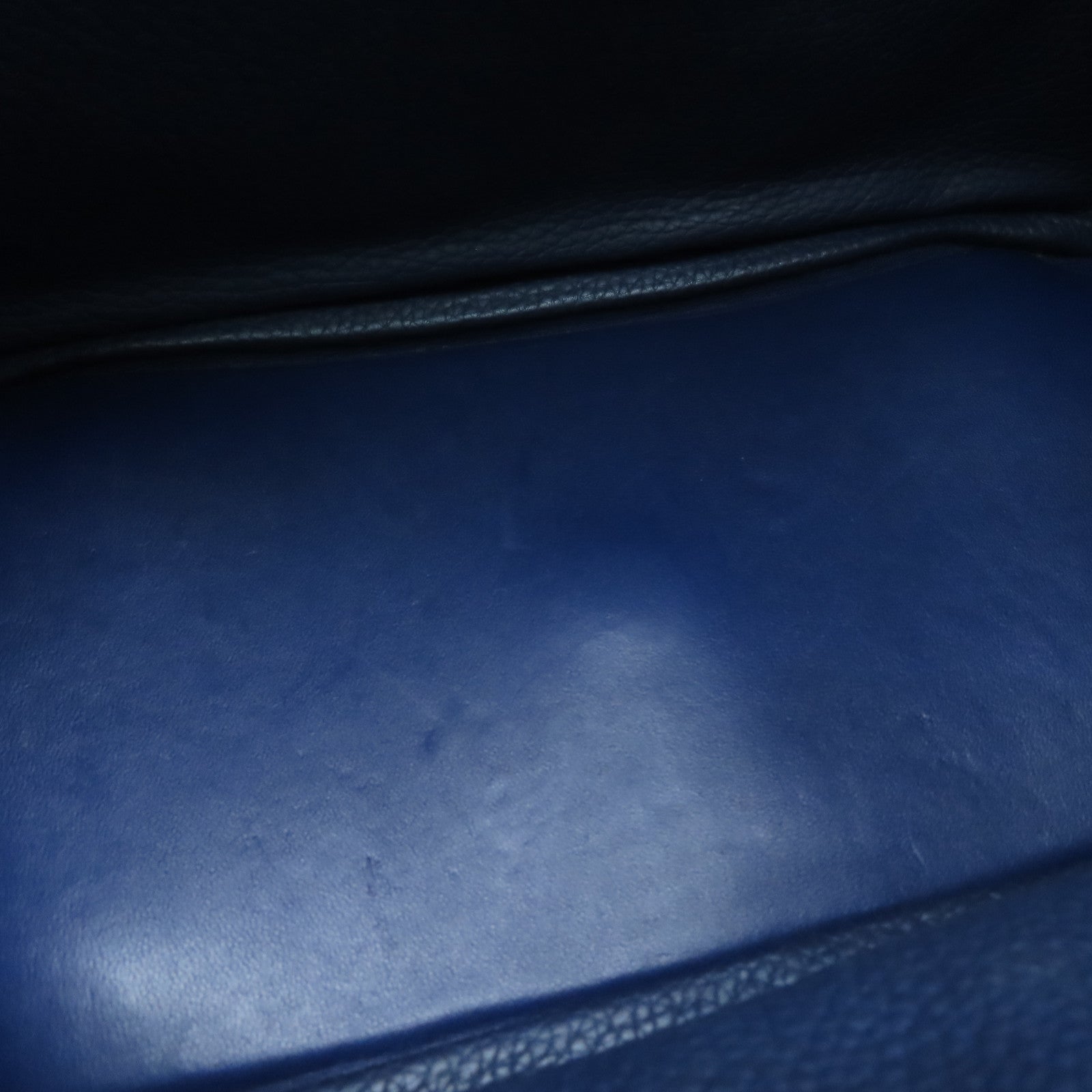 HERMES 【激減優惠】Clemence皮革Lindy 30 Shoulder Bag銀扣肩背袋伊玆密爾藍/Bleu Izmir/7W