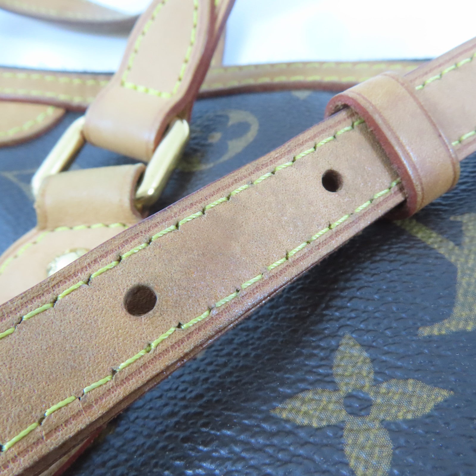 LOUIS VUITTON Monogram Palermo PM金扣手挽肩背兩用袋棕色