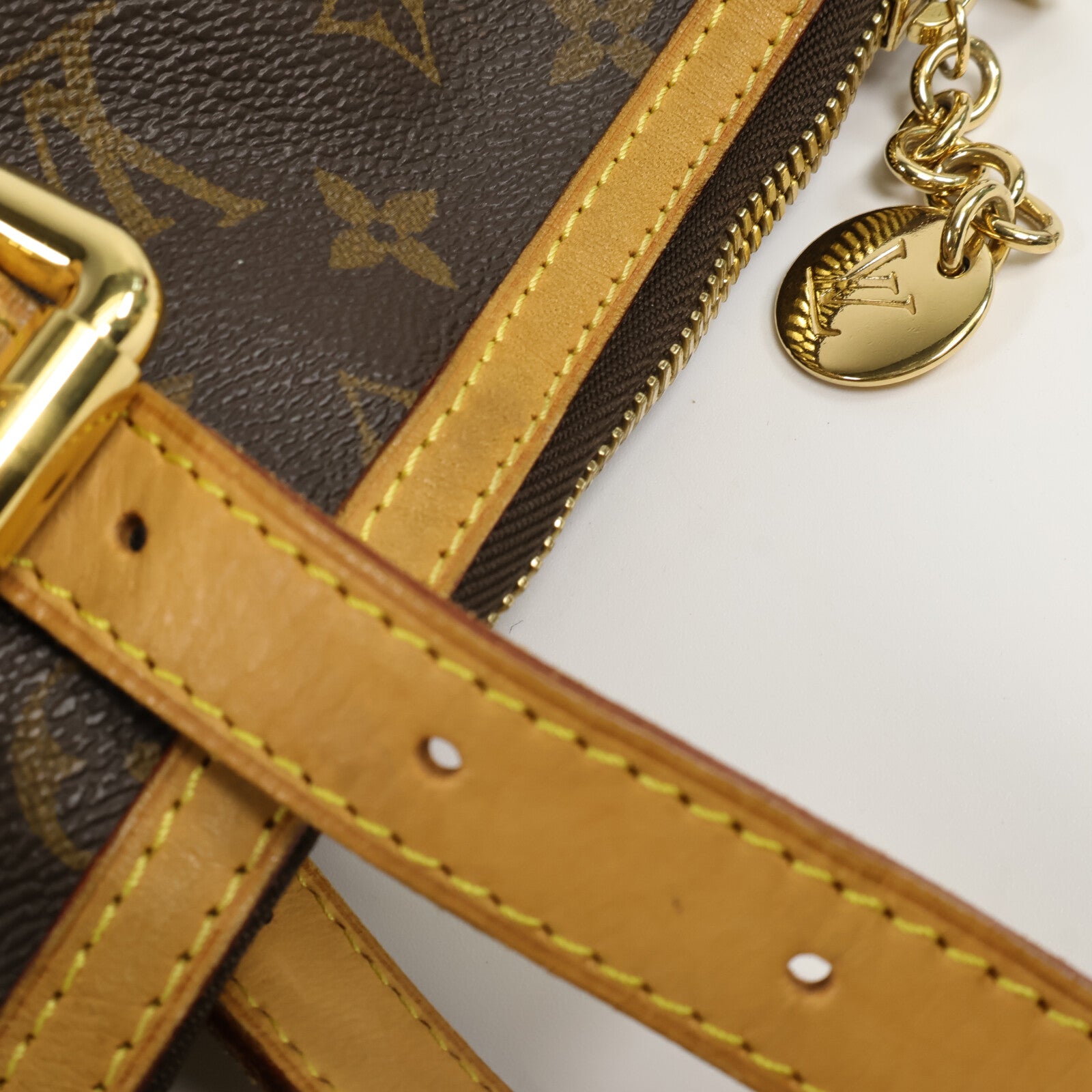 LOUIS VUITTON Monogram Palermo GM手挽肩背兩用袋棕色