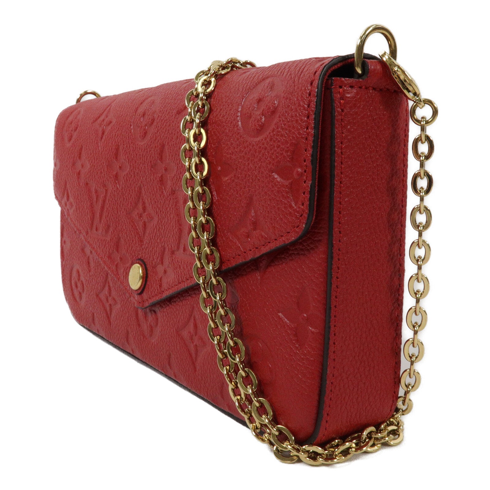 LOUIS VUITTON Monogram Empreinte Felicie Pochette鏈帶肩背袋