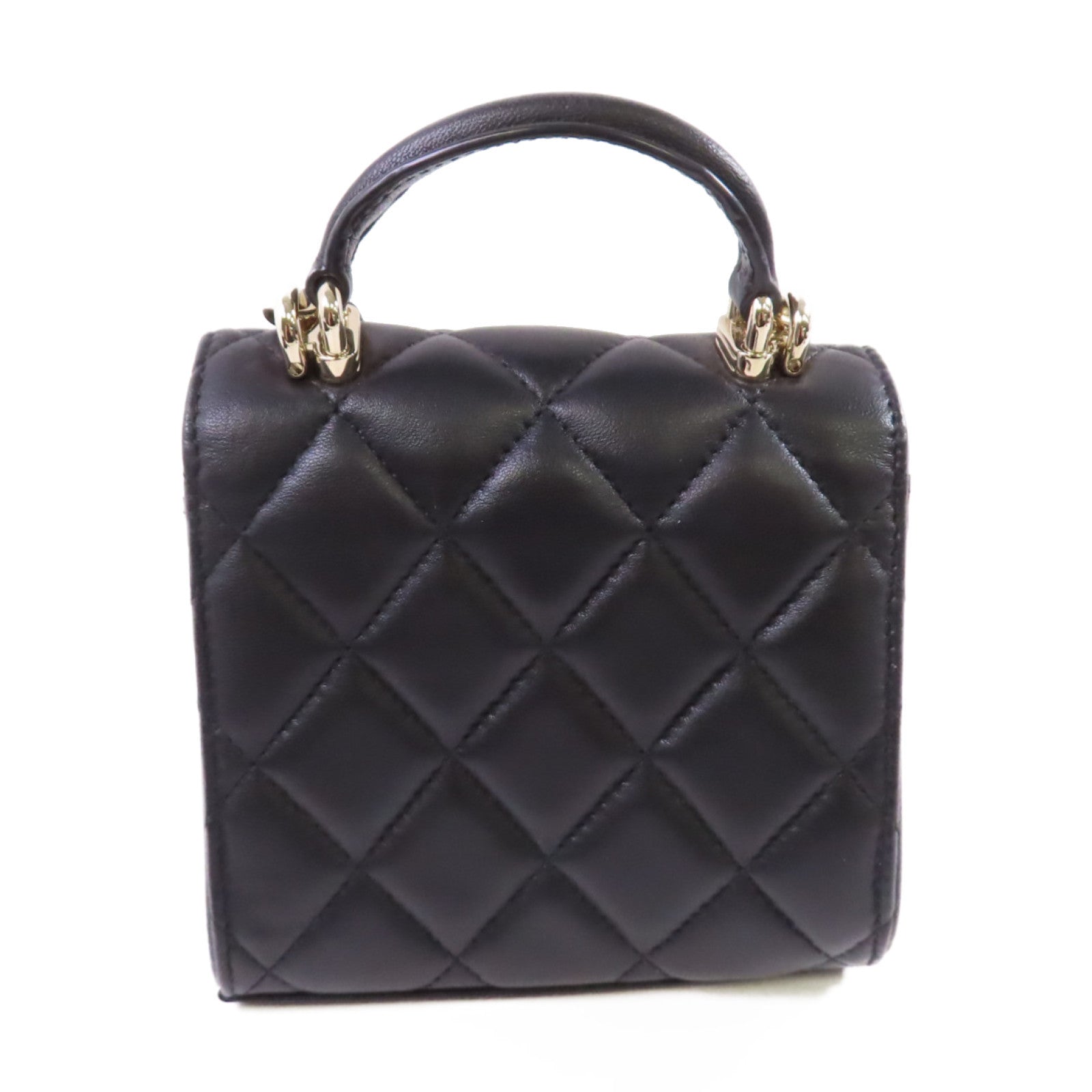 CHANEL 羊皮皮革Chain Shoulder Bag金扣鏈帶肩背袋黑色