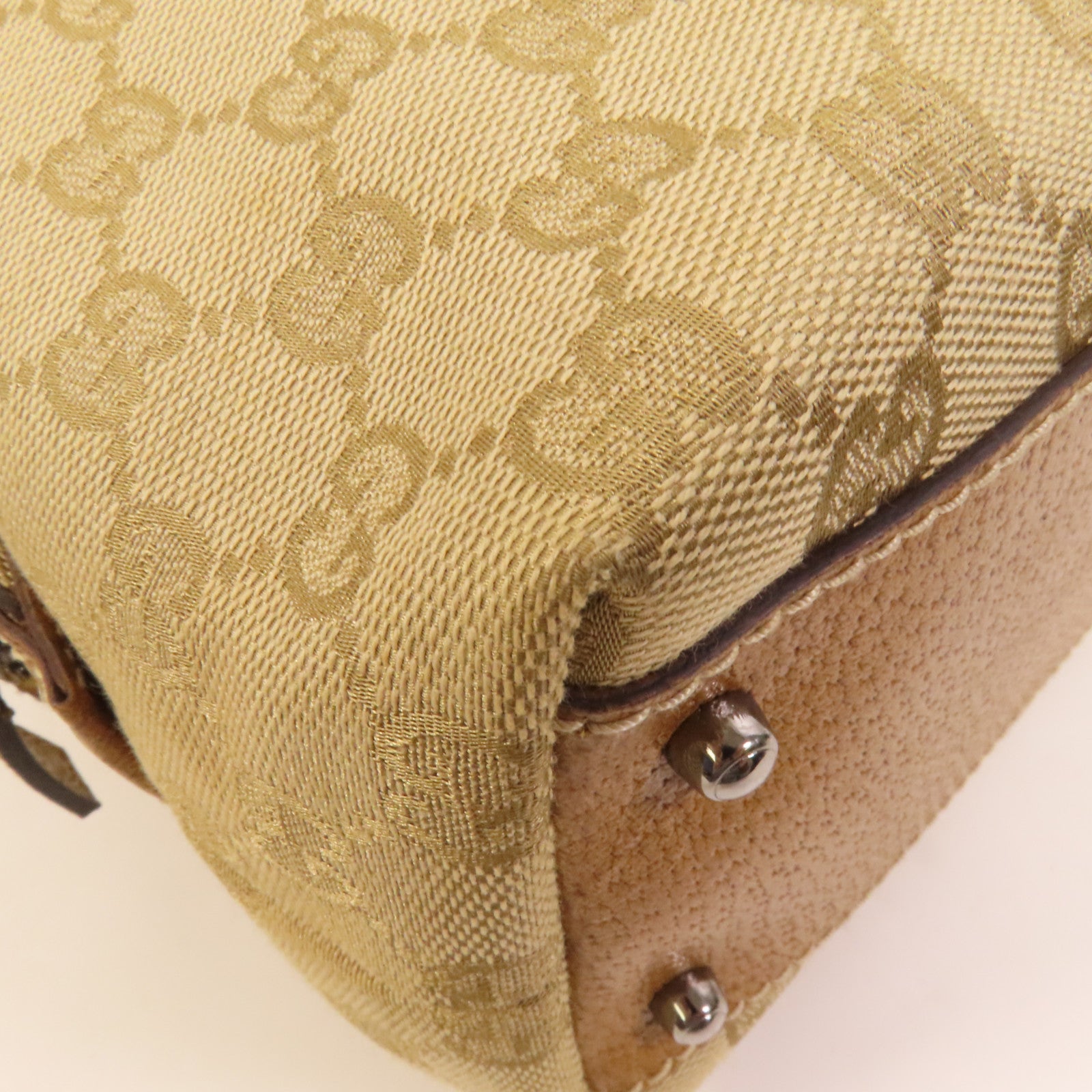 GUCCI 帆布Hand Bag銀扣手挽袋