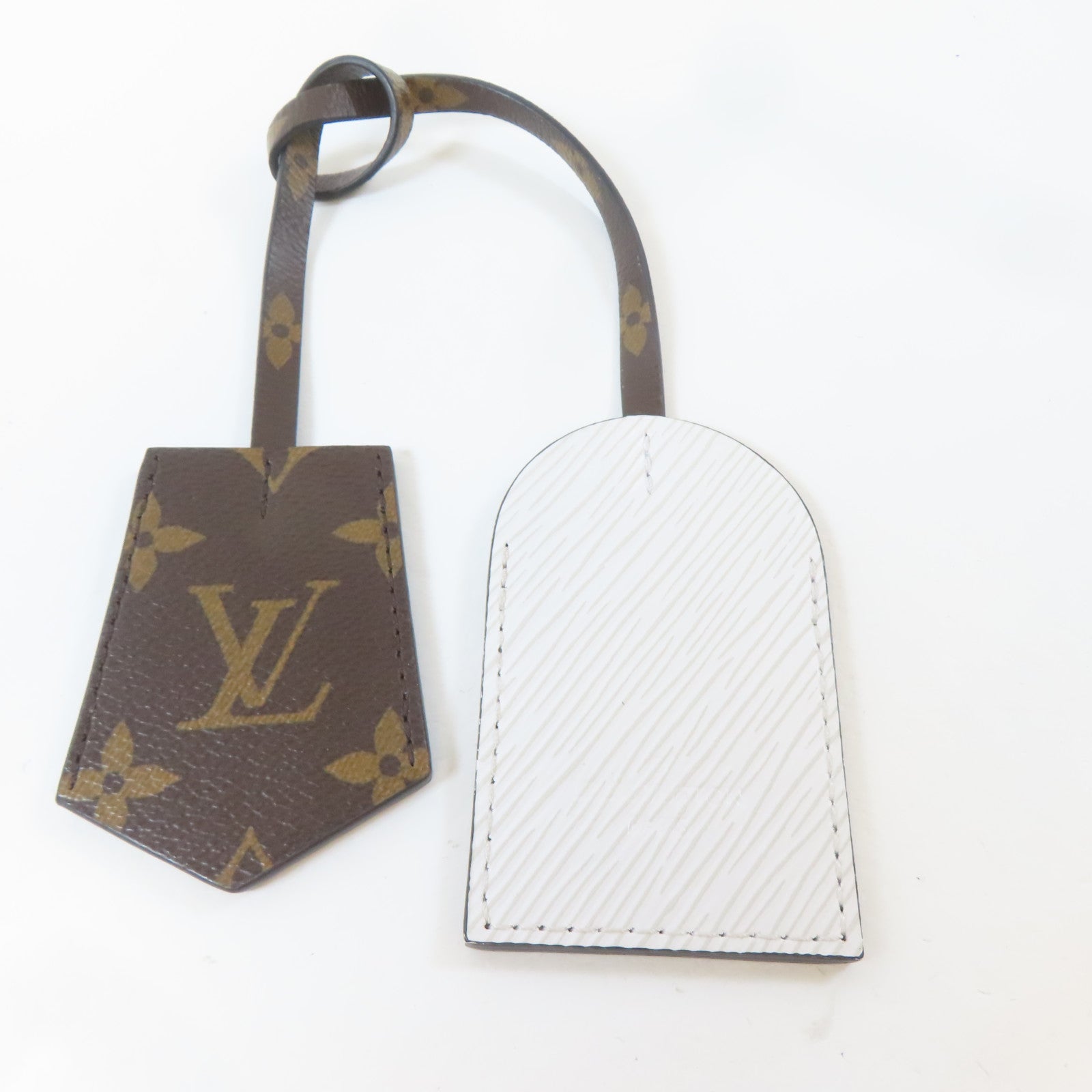 LOUIS VUITTON Monogram Shoulder Strap金扣肩帶啡色/白色