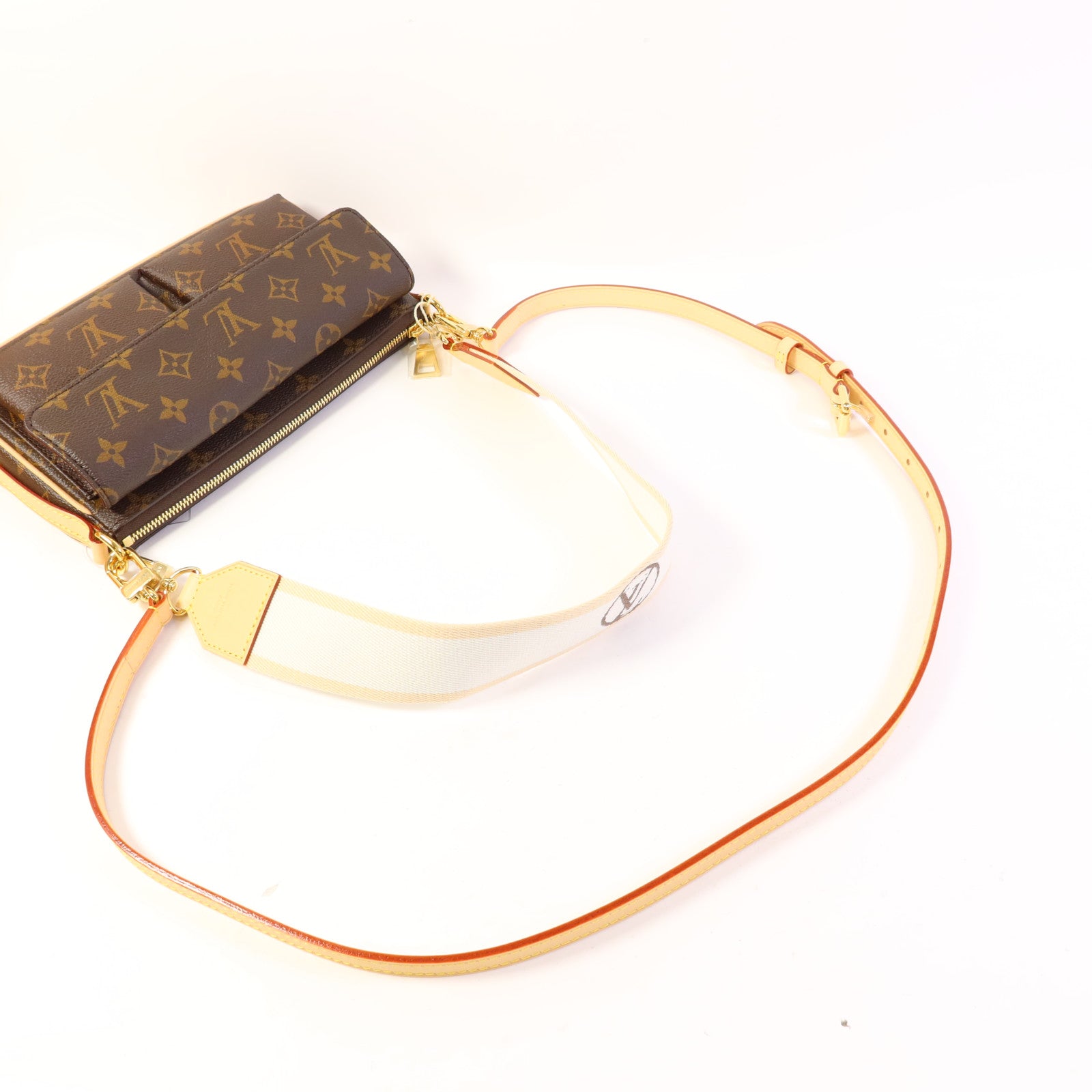 LOUIS VUITTON Monogram Vivacite金扣手挽肩背兩用袋