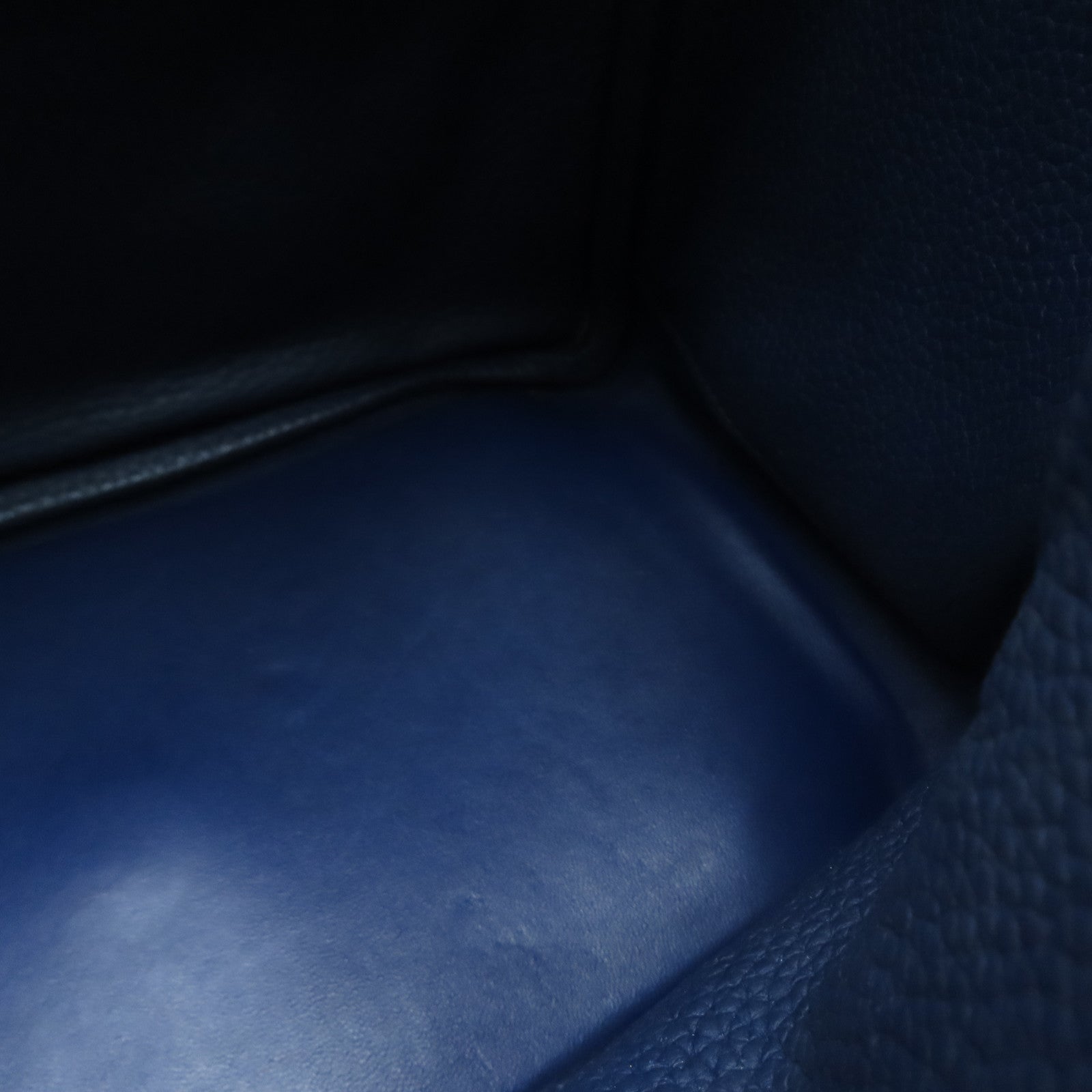HERMES 【激減優惠】Clemence皮革Lindy 30 Shoulder Bag銀扣肩背袋伊玆密爾藍/Bleu Izmir/7W