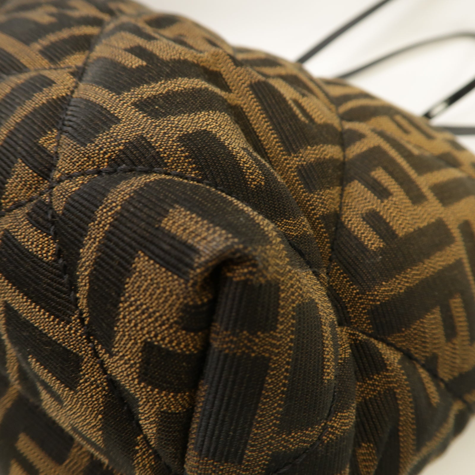 FENDI 帆布Tote Bag金扣手挽袋棕色